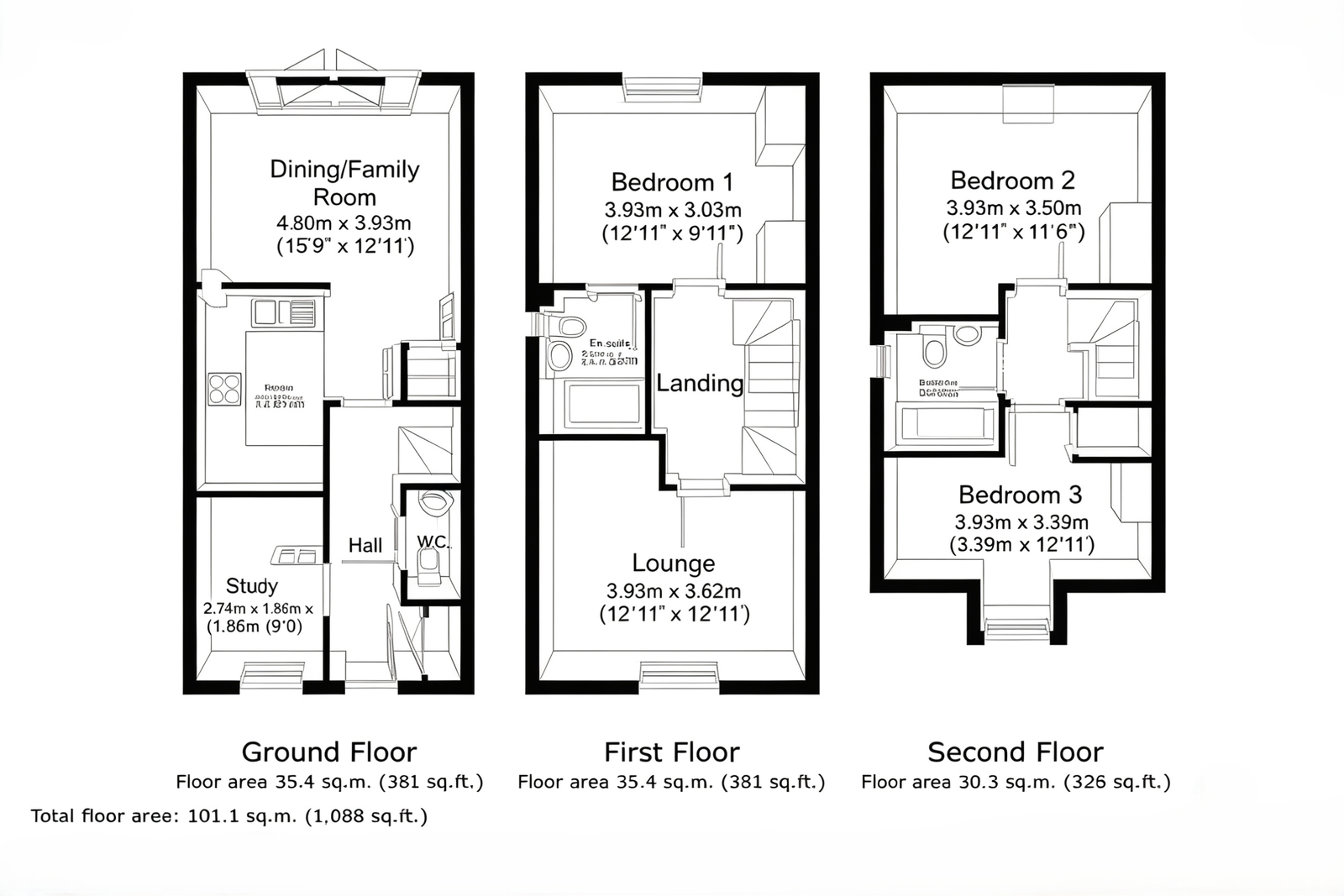 Barratt Homes   ,Anvil Place, Marriott Road, Dudley floorplan