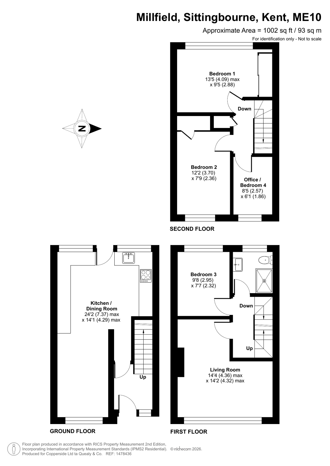 75, Millfield, Kent floorplan