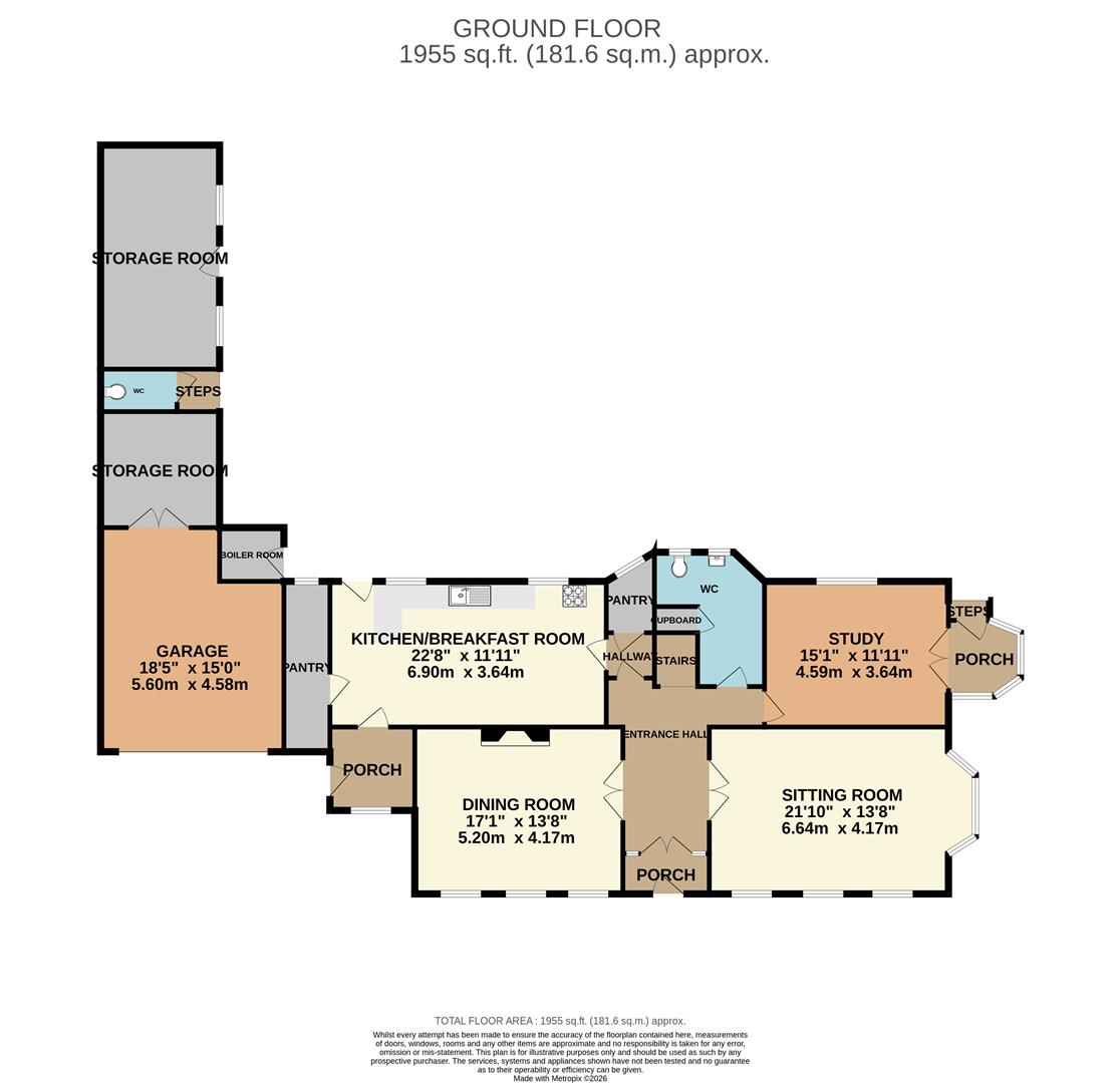 Uplands, 14 Grove Road, Lydney floorplan