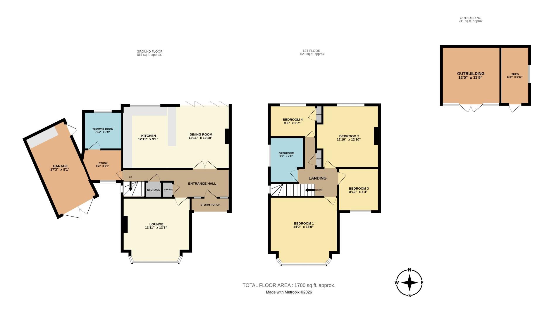 1, Crowstone Close, Westcliff-On-Sea floorplan
