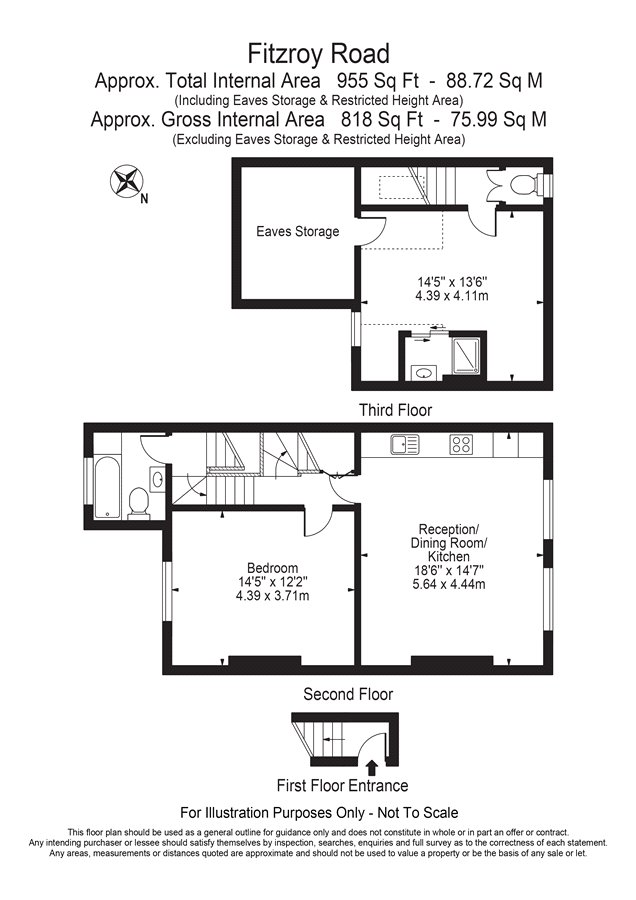 2 Bedrooms Flat to rent in Fitzroy Road, London NW1