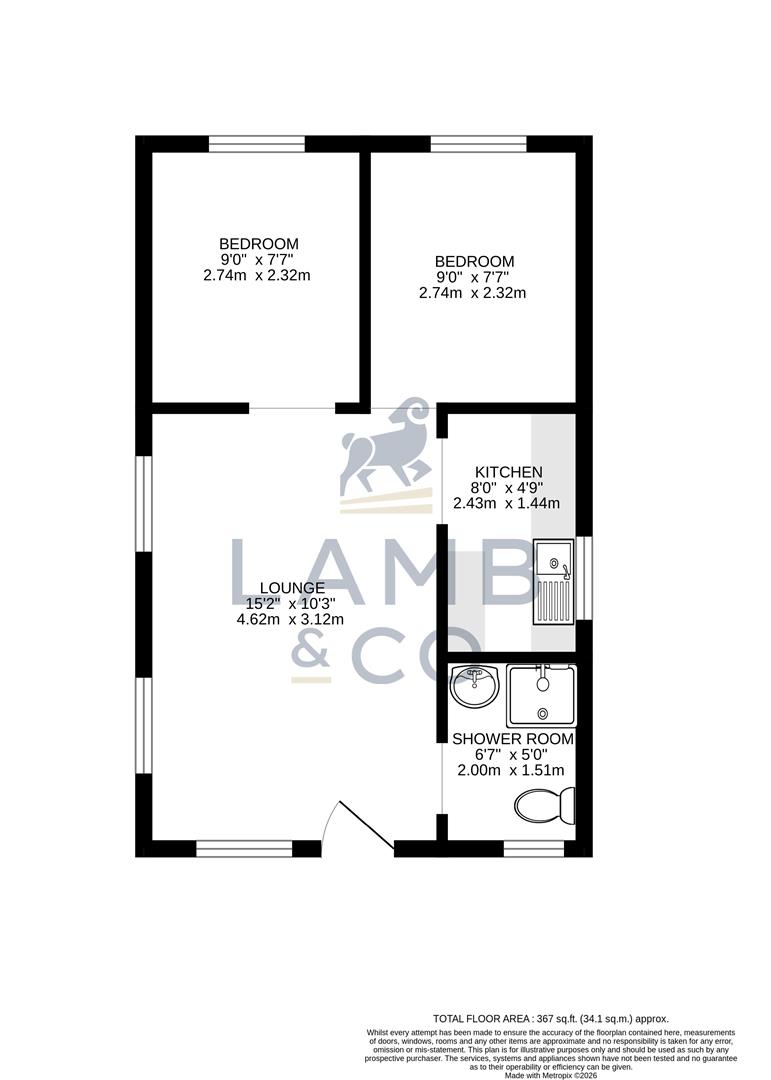 43, Austin Avenue Jaywick, Clacton-On-Sea floorplan