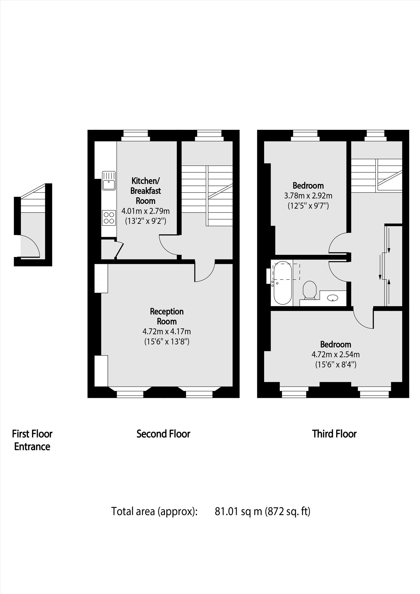 Flat C, 16, Chadwell Street, London floorplan
