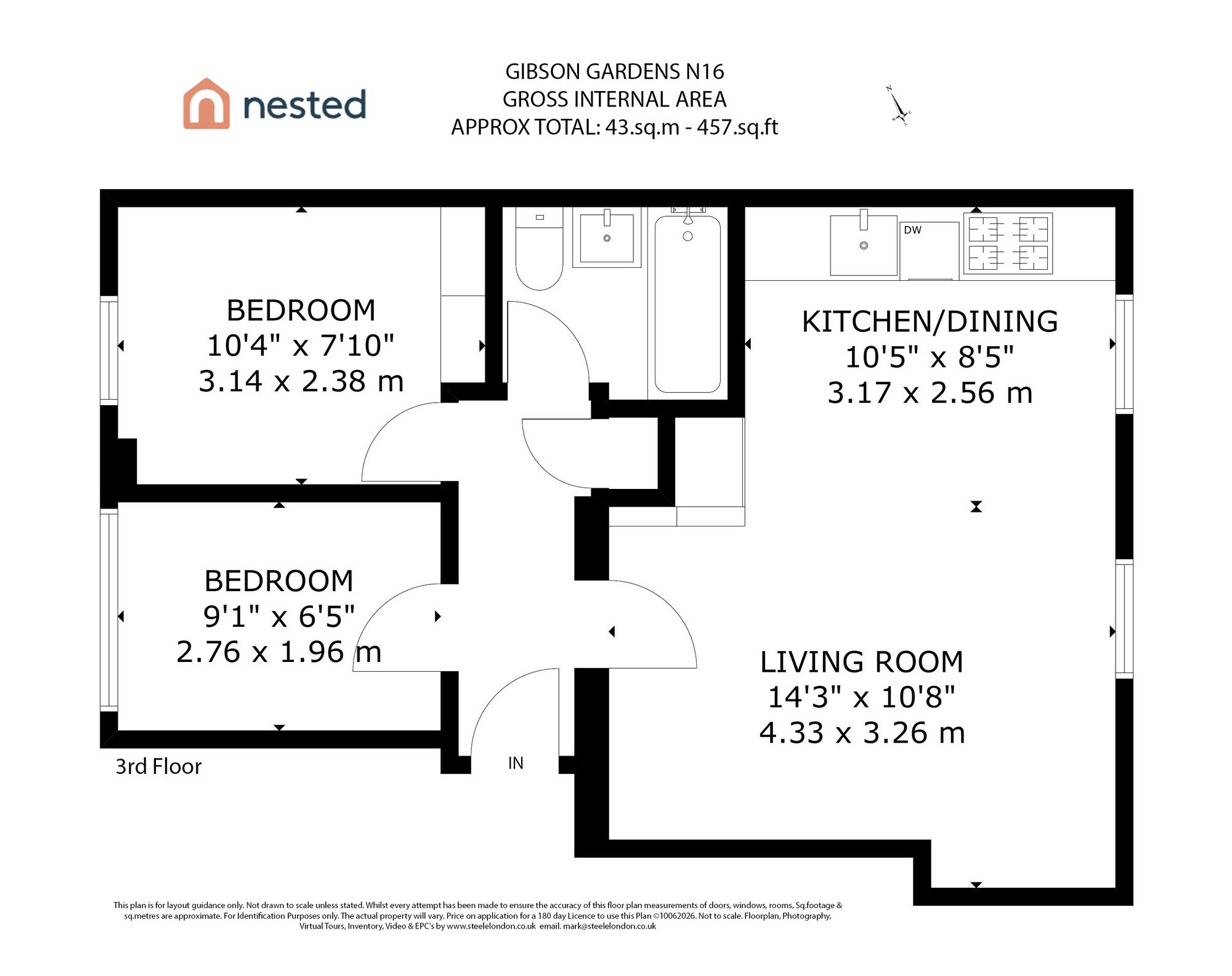 15 Gibson Gardens, London floorplan