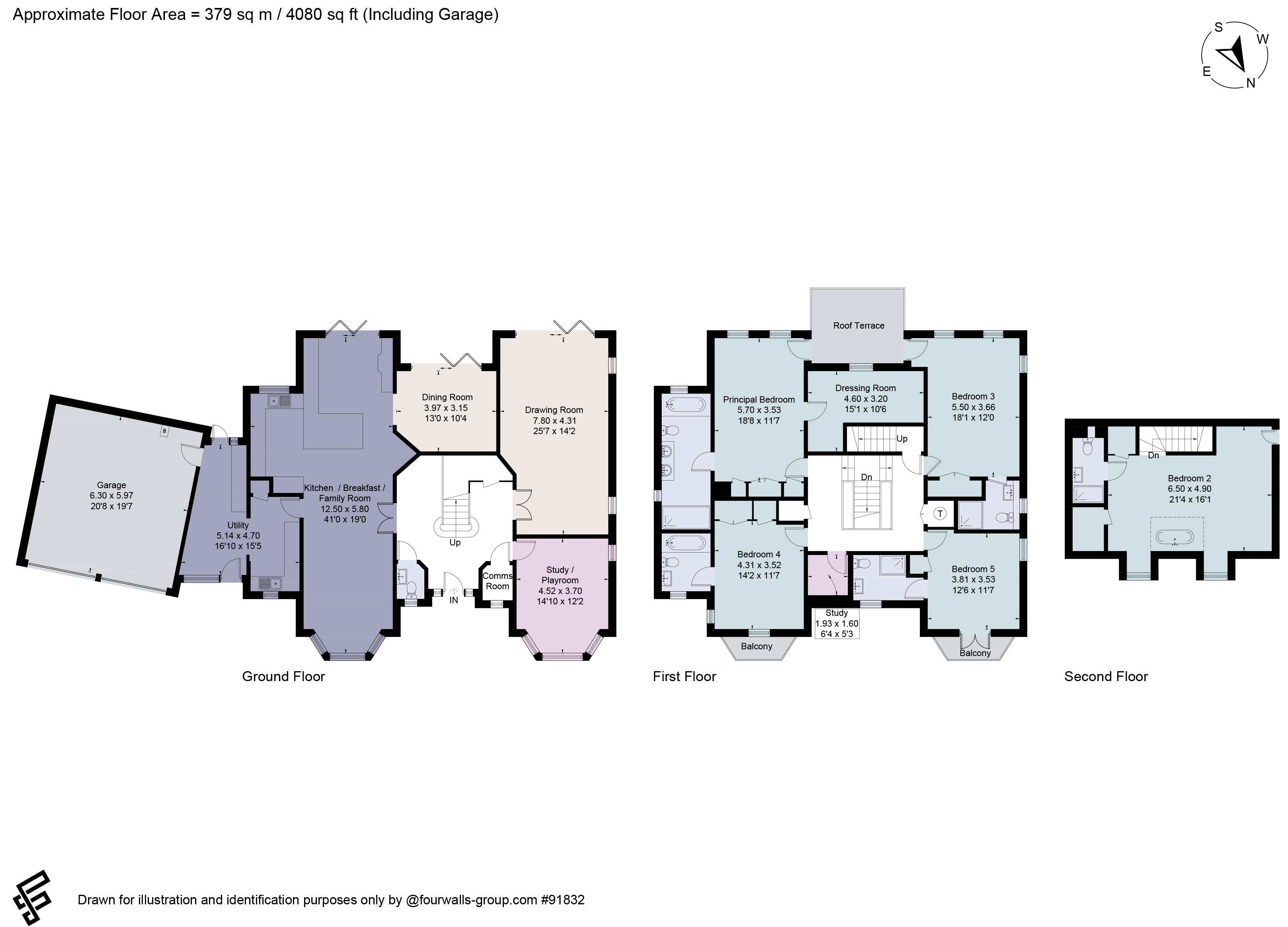 Hever Lodge,, Ledborough Gate, Buckinghamshire floorplan