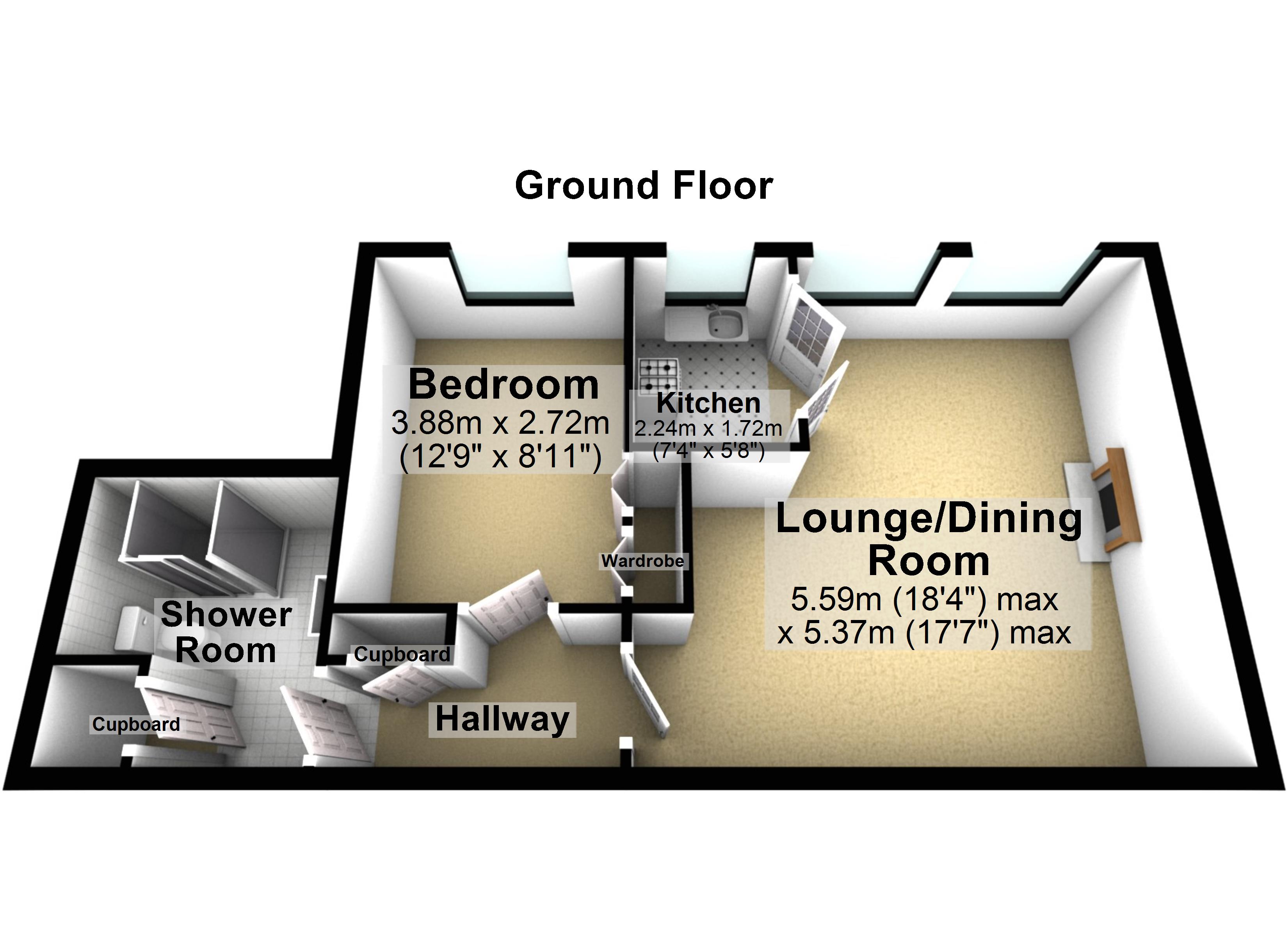Flat 35 Holme Oaks Court, 50, Cliff Lane, Suffolk floorplan