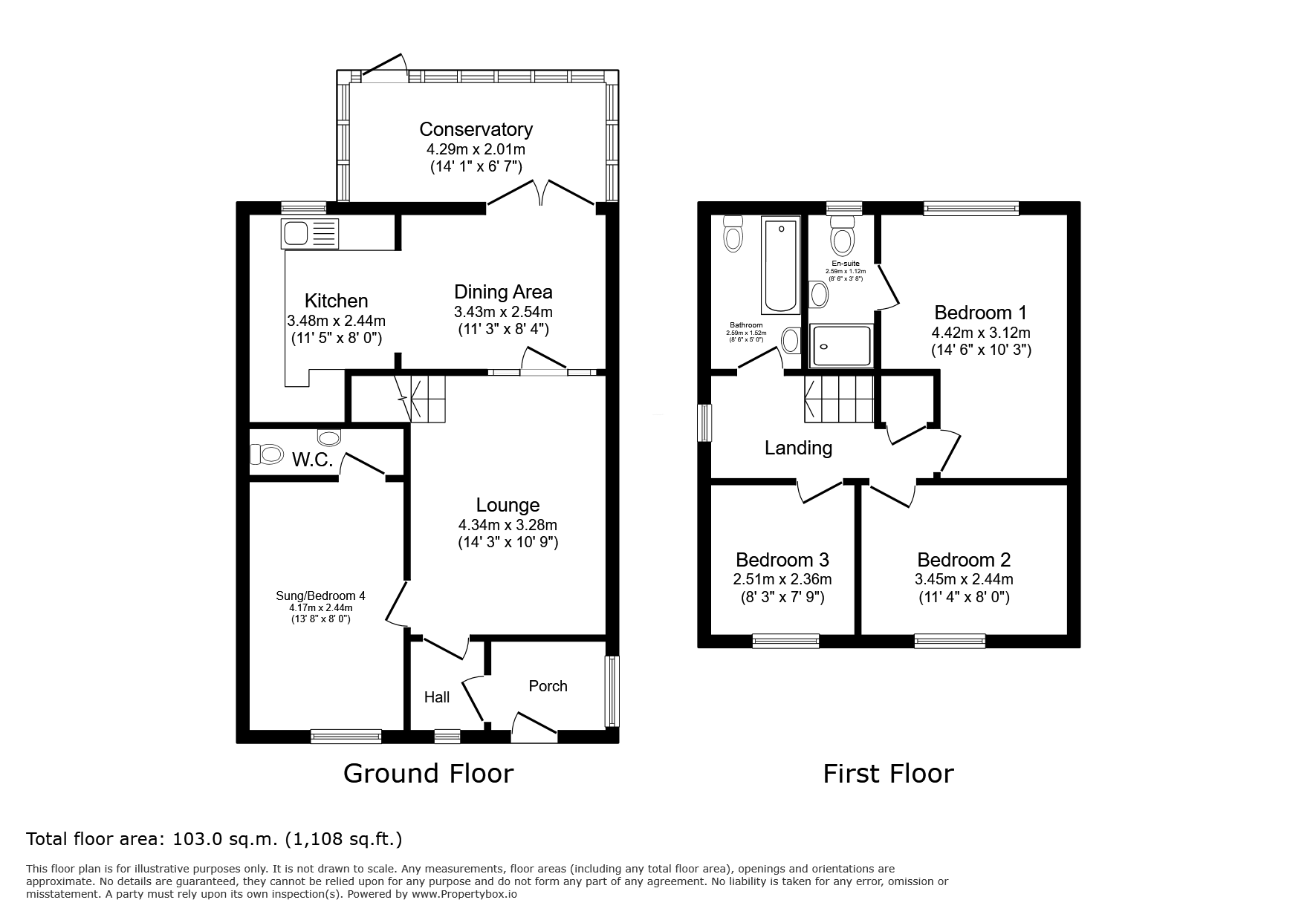 33, Wensleydale Close, Grantham floorplan