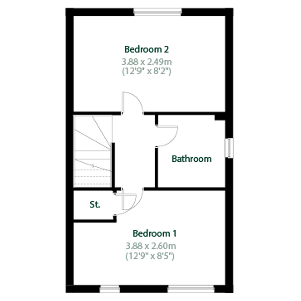 "Alnwick" at Windsor Way, Carlisle CA3, 2 bedroom end terrace house for