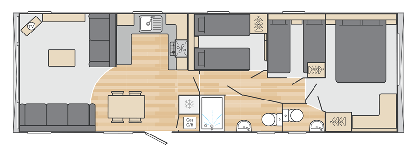 E8, Castle Sween Holiday Park, ACHNAMAR, Lochgilphead floorplan