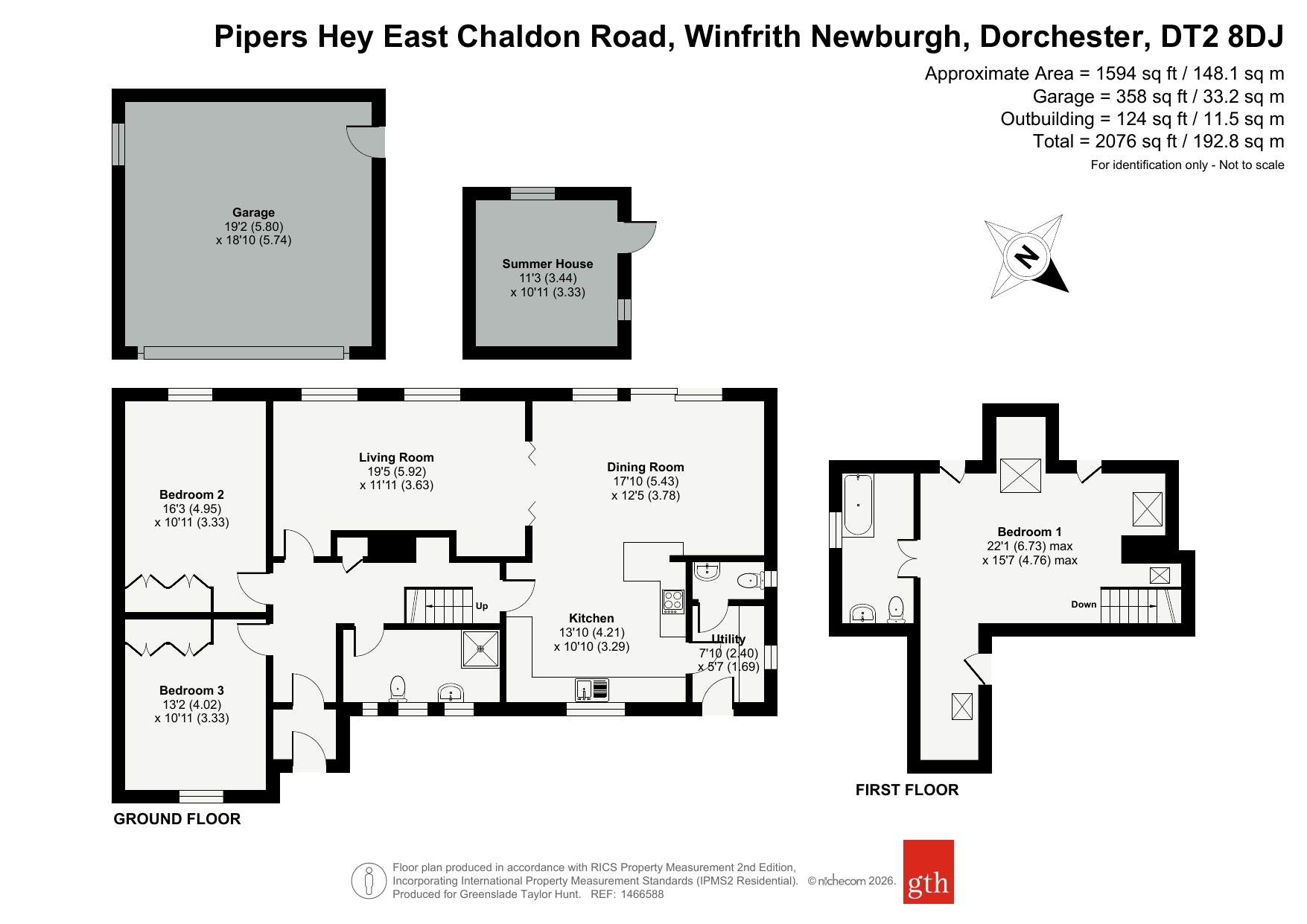 Pipers Hey,, East Chaldon Road, Dorchester floorplan