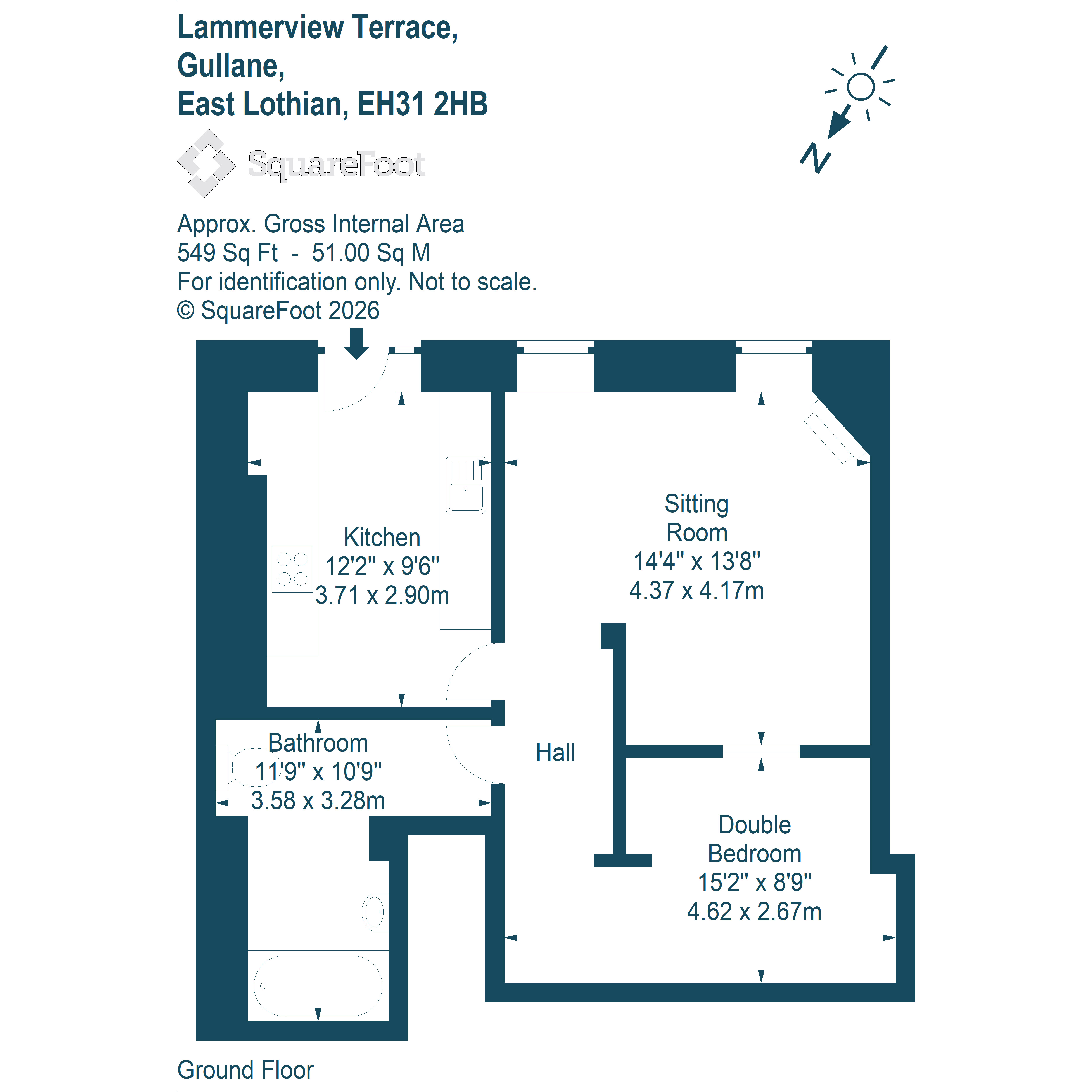 1A, Lammerview Terrace, Gullane floorplan