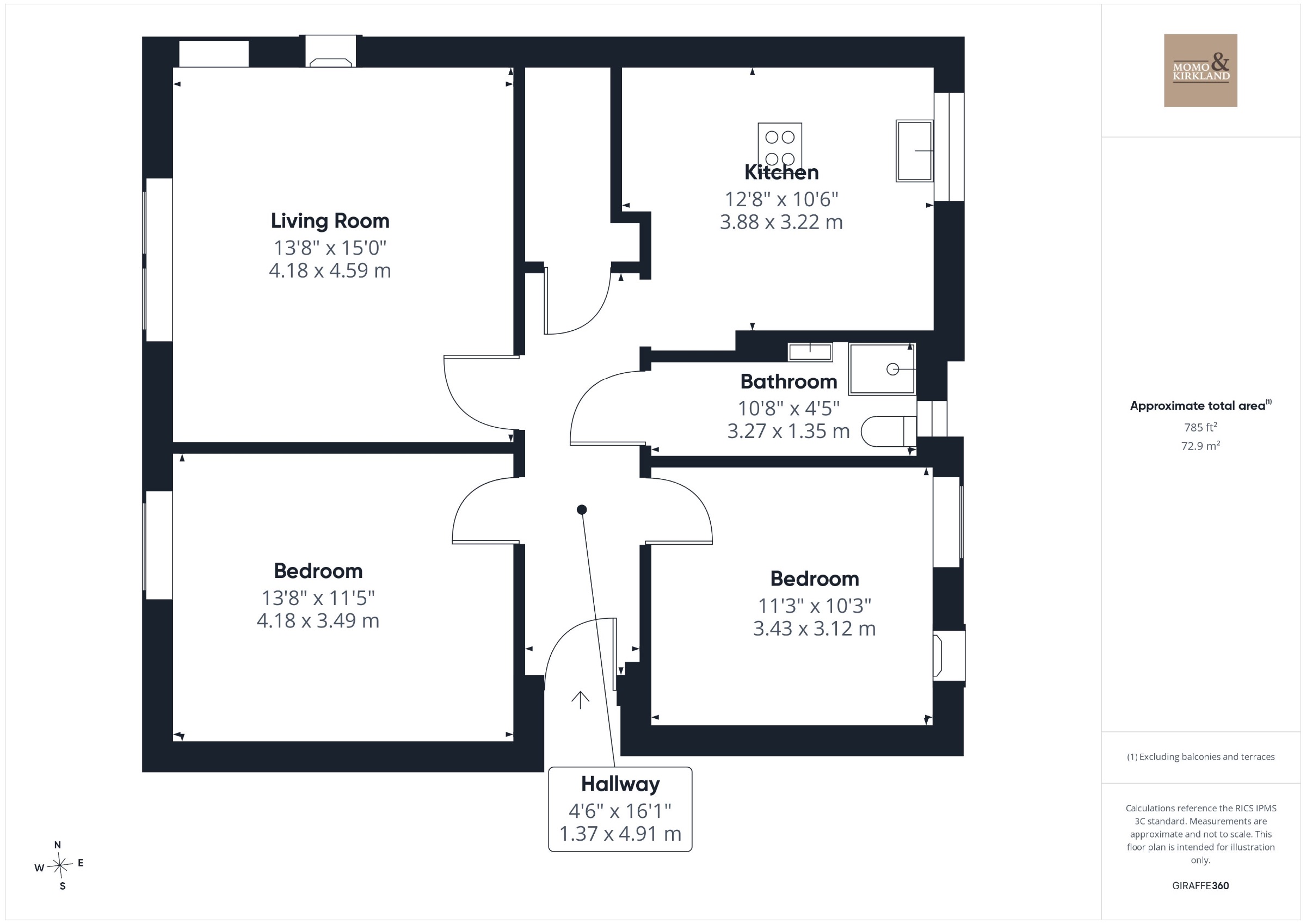 1/2, 1 Creswell Terrace, Uddingston floorplan