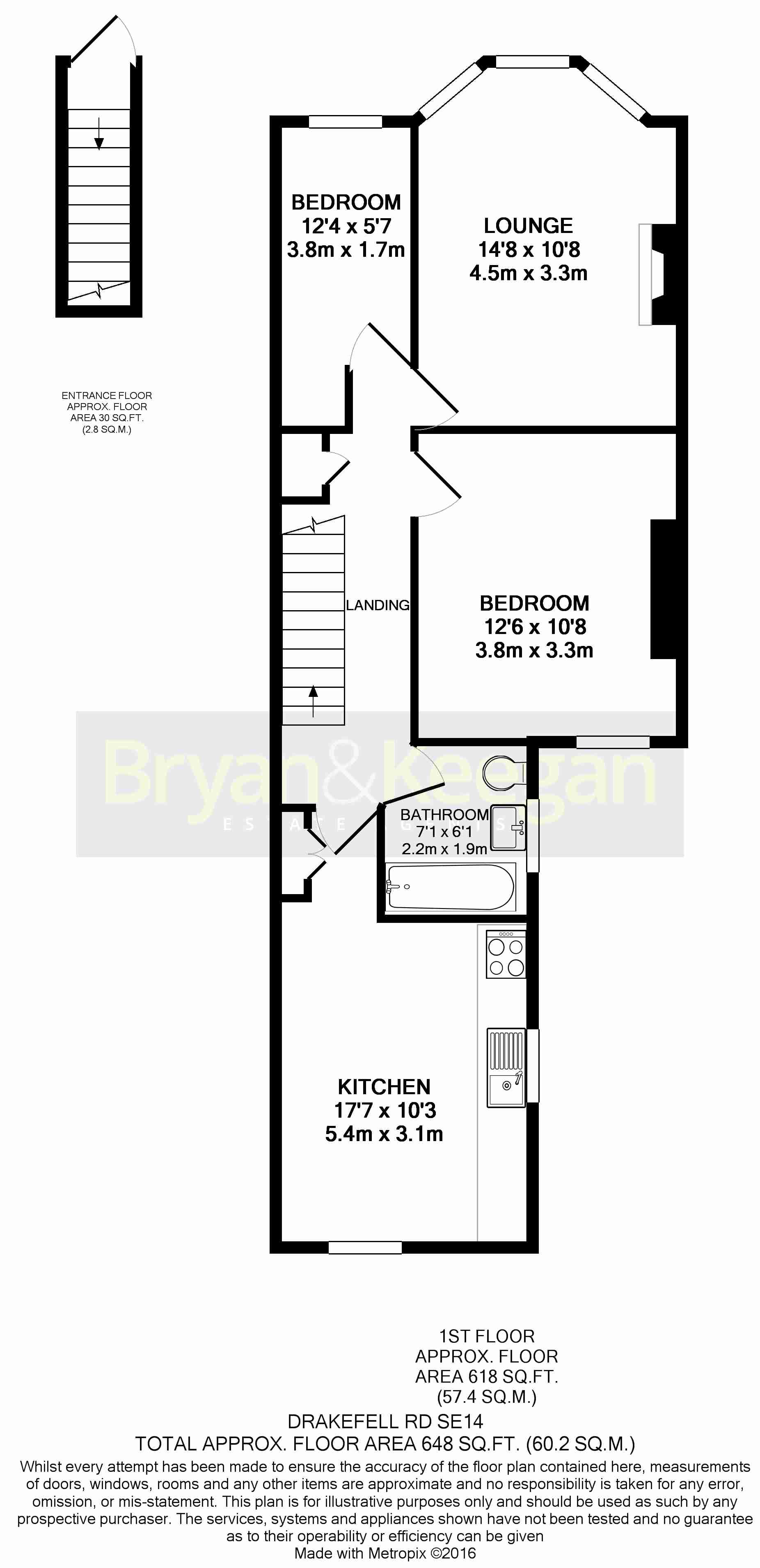 Drakefell Road, London floorplan