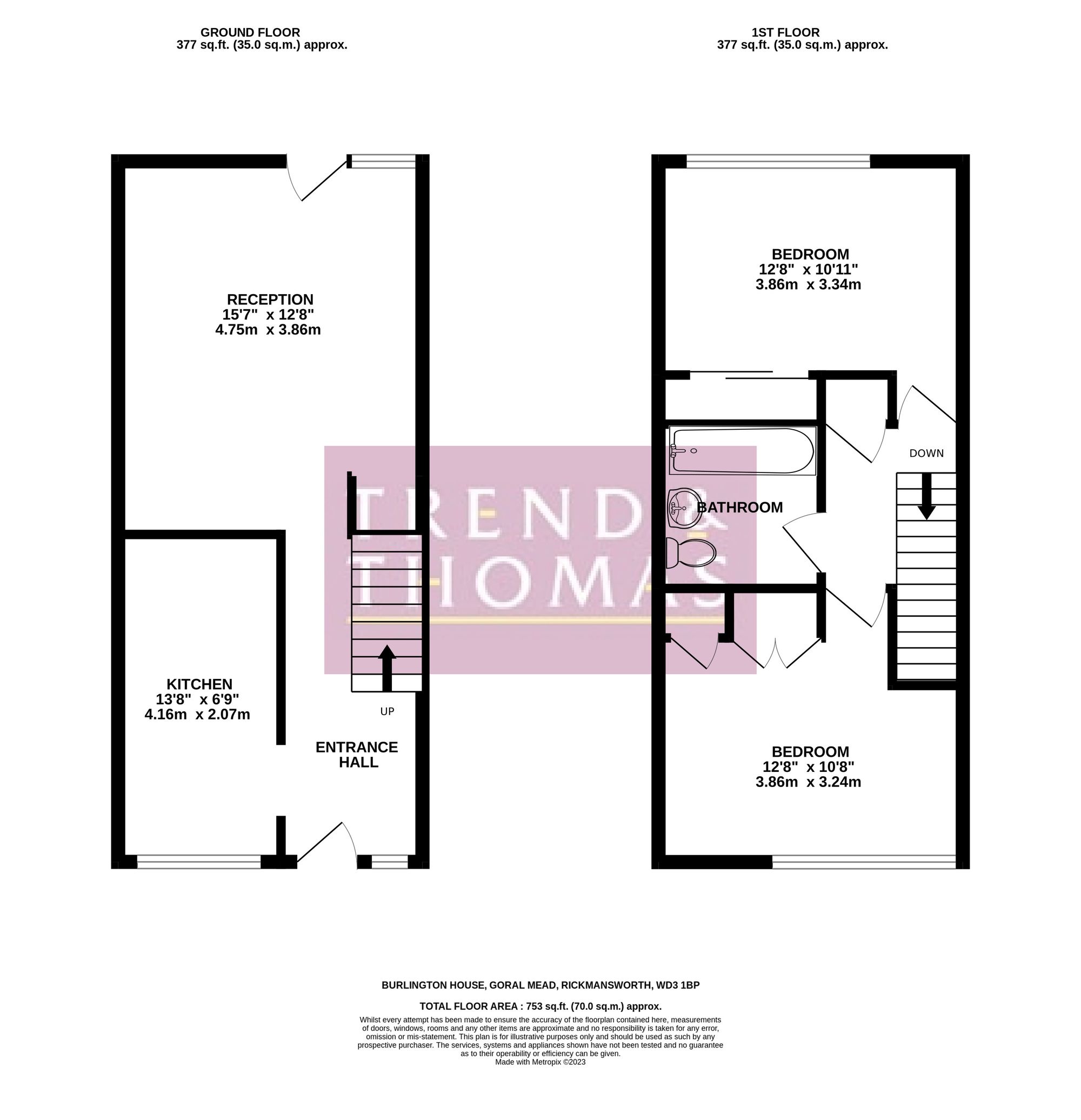 13 Burlington House Goral Mead, Rickmansworth floorplan