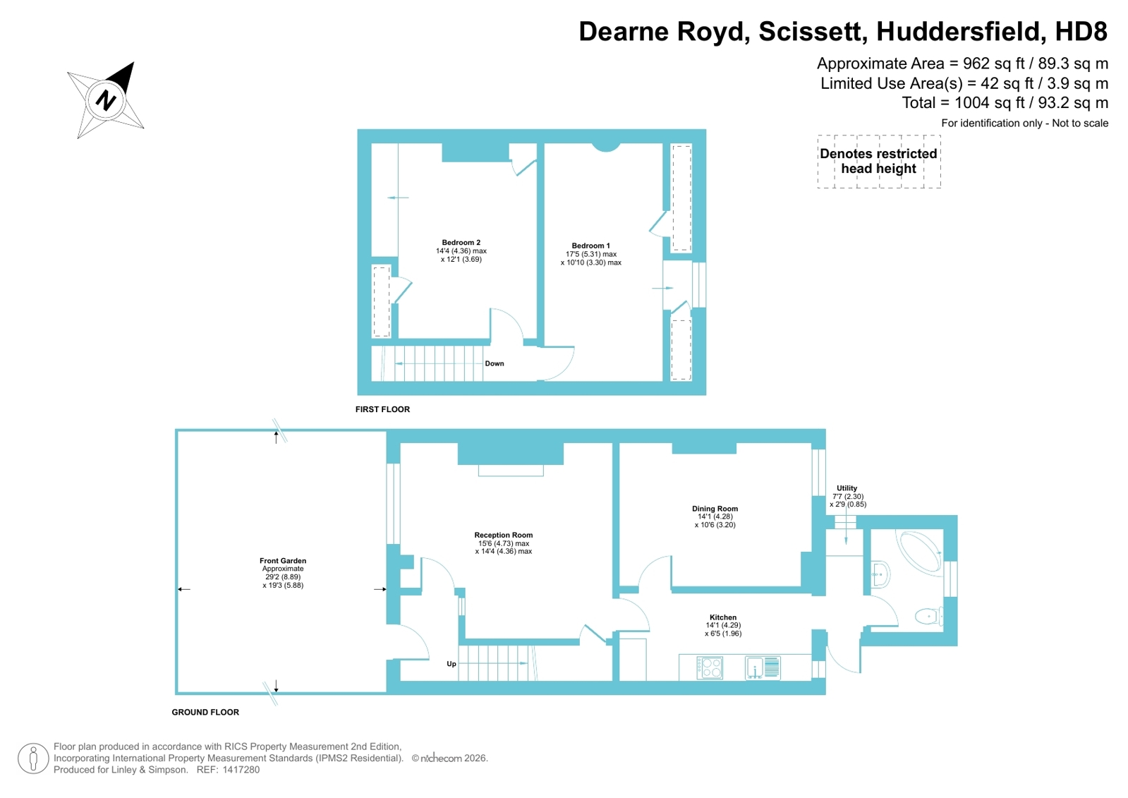 5, Dearne Royd, Huddersfield floorplan