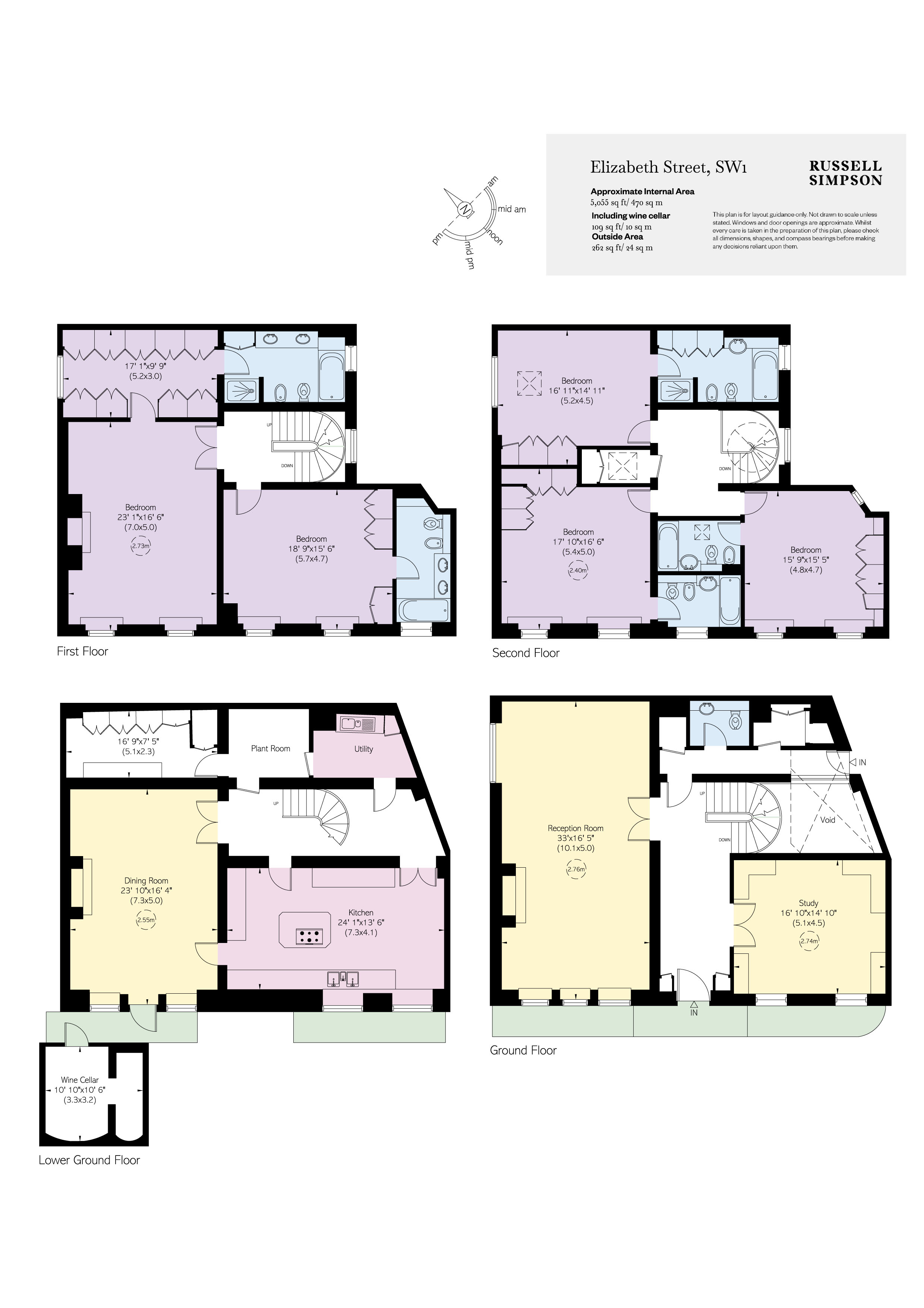 70, Elizabeth Street, London floorplan