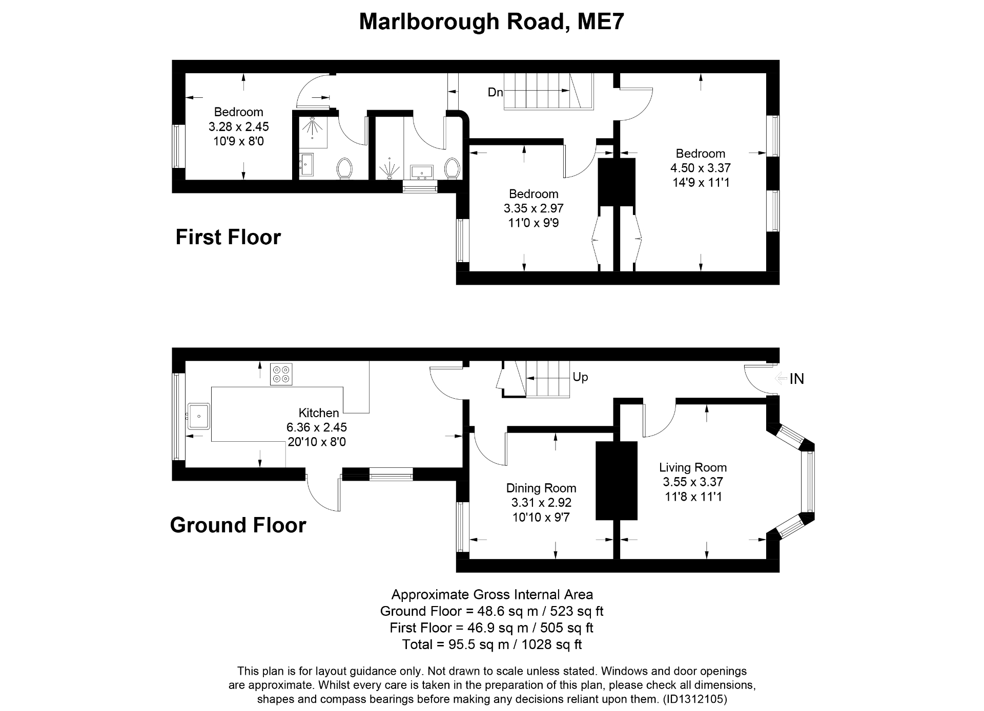 257, Marlborough Road, Gillingham floorplan