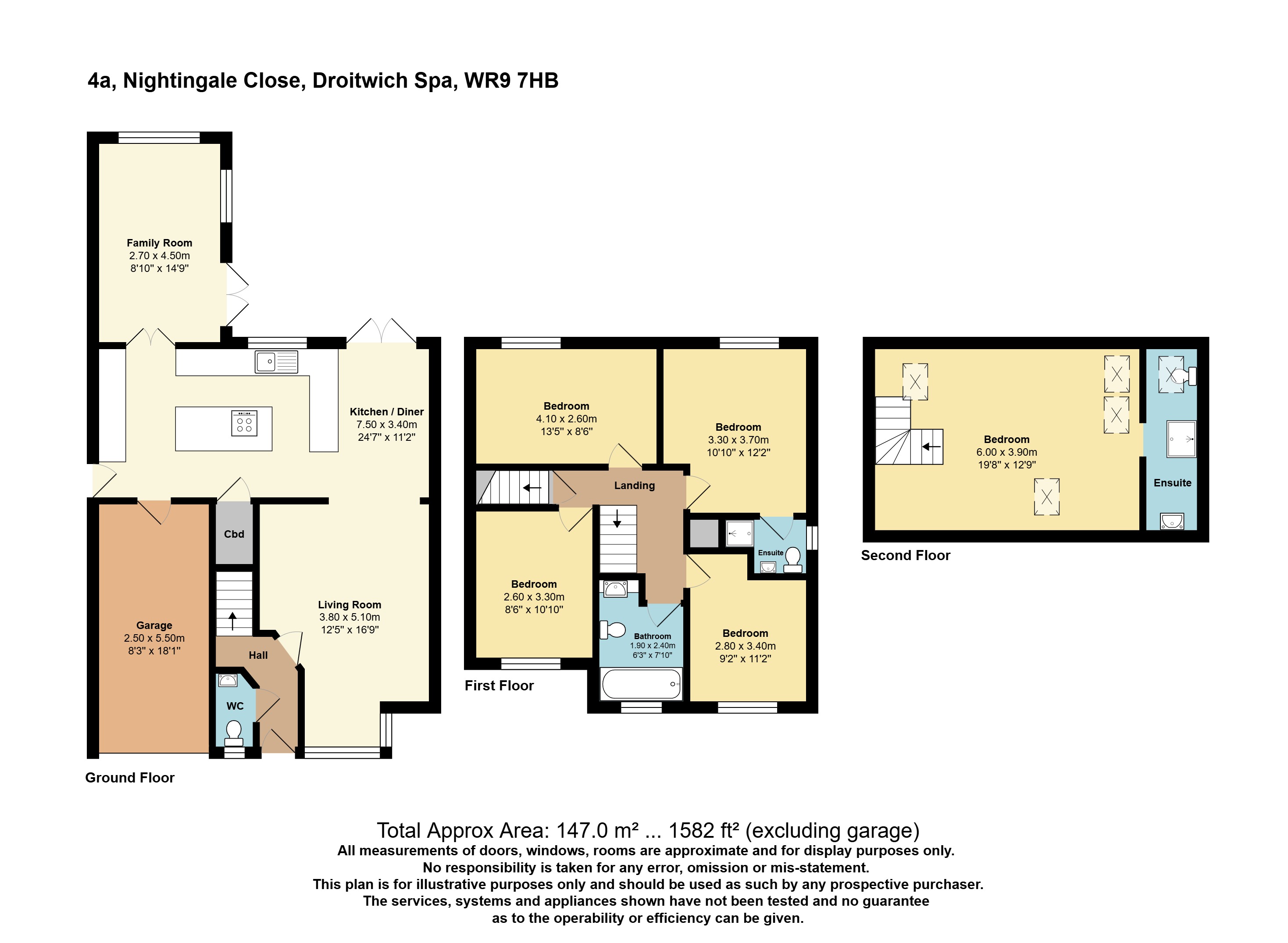 4A,, Nightingale Close, Worcestershire floorplan