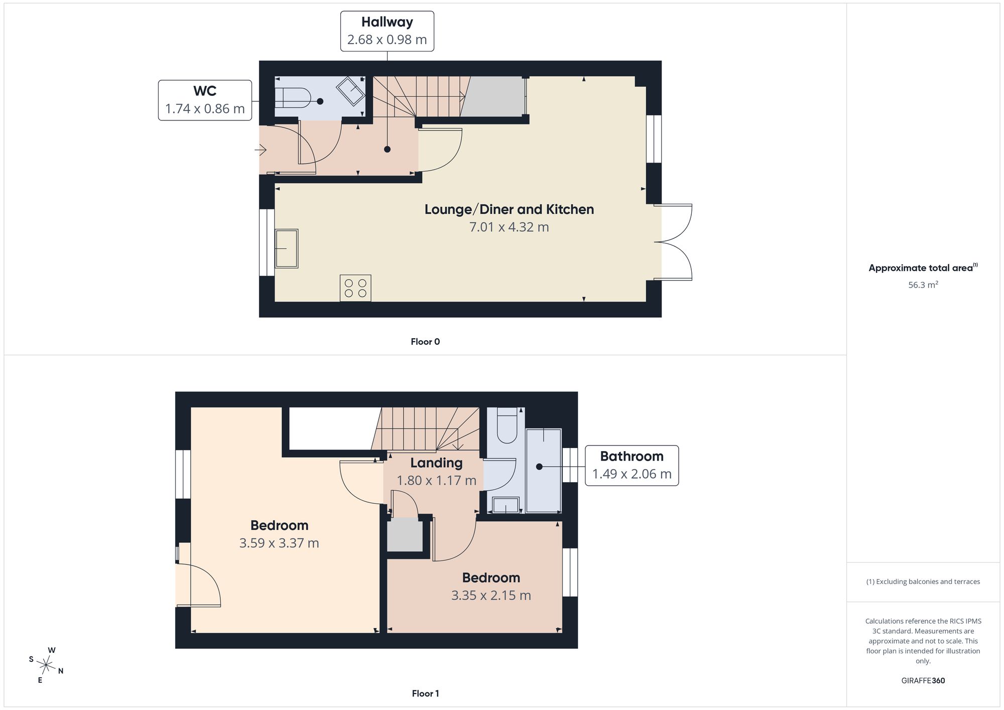 2 February Courtyard Ash Street, Gateshead floorplan