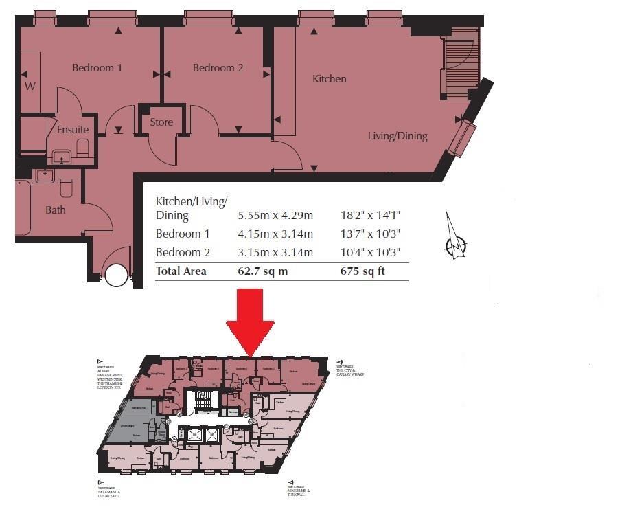 2 Bedrooms Flat for sale in Parliament House, 81 Black Prince Road, Nine Elms, London SE1
