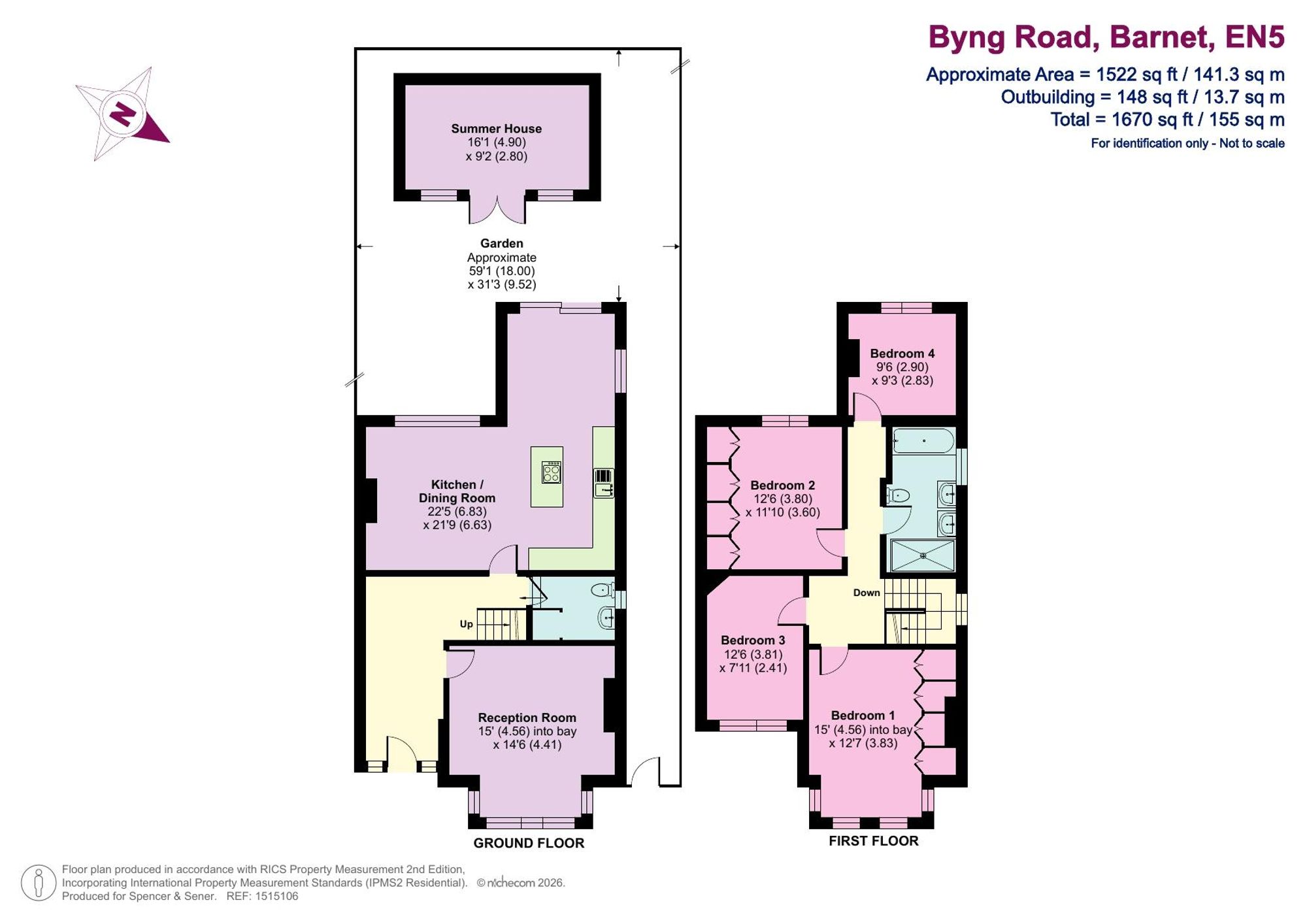 37 Byng Road, Barnet floorplan