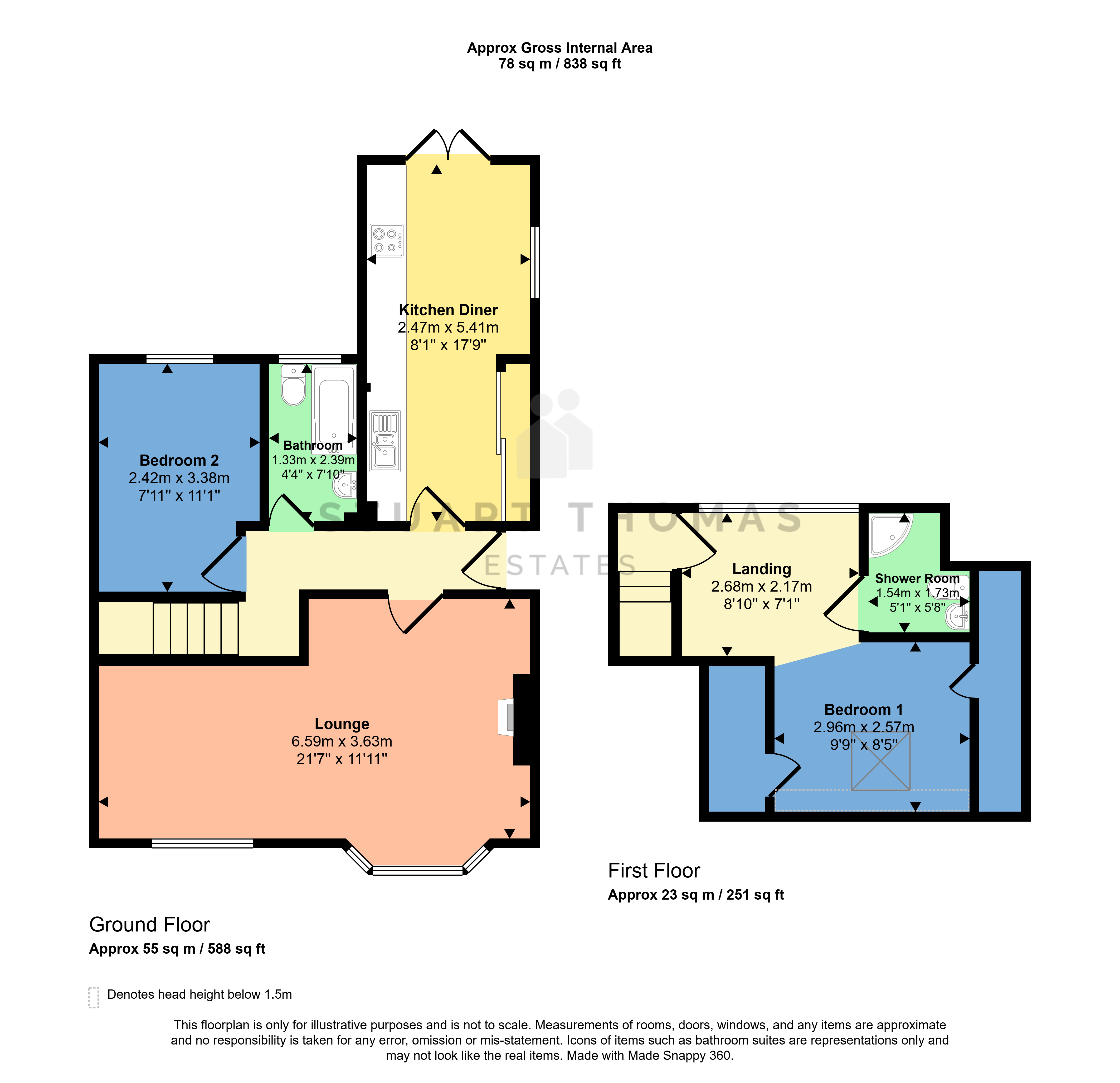 Greenleas, Thundersley floorplan