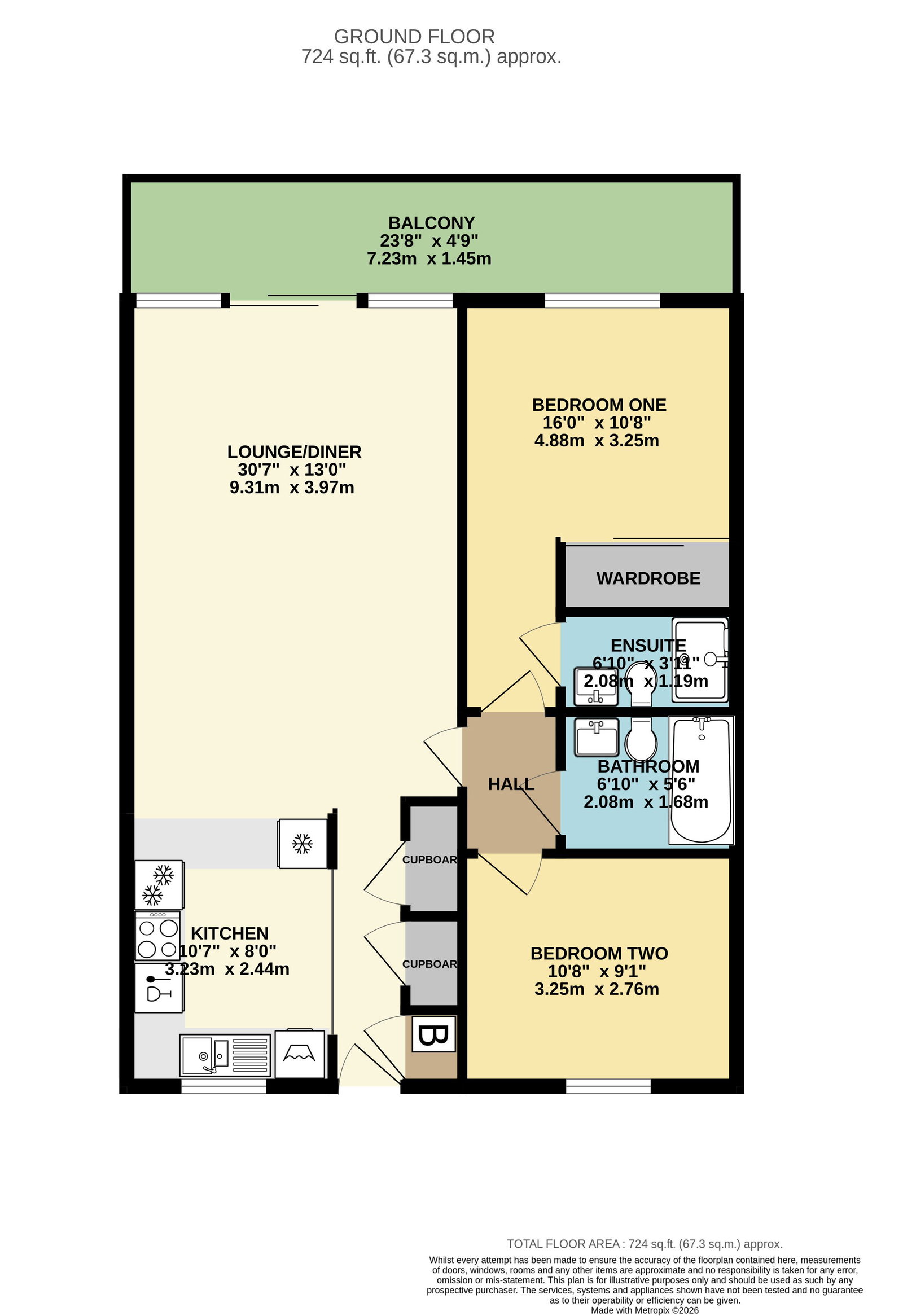 12,Flat 52, Hobart Street, Plymouth floorplan
