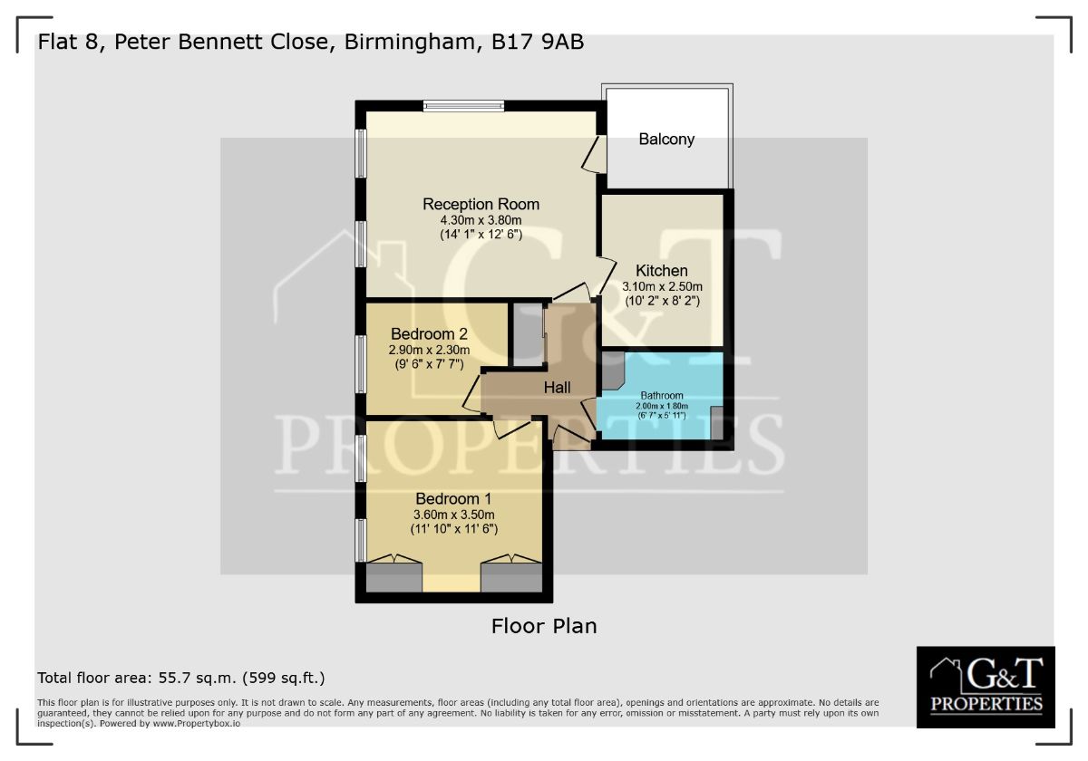 Flat 8, Peter Bennett Close, Birmingham floorplan