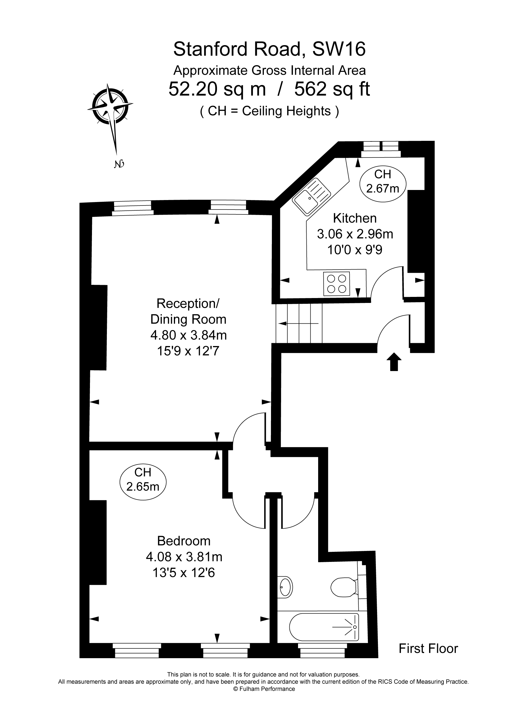 Flat 2, 3, Stanford Road, London floorplan