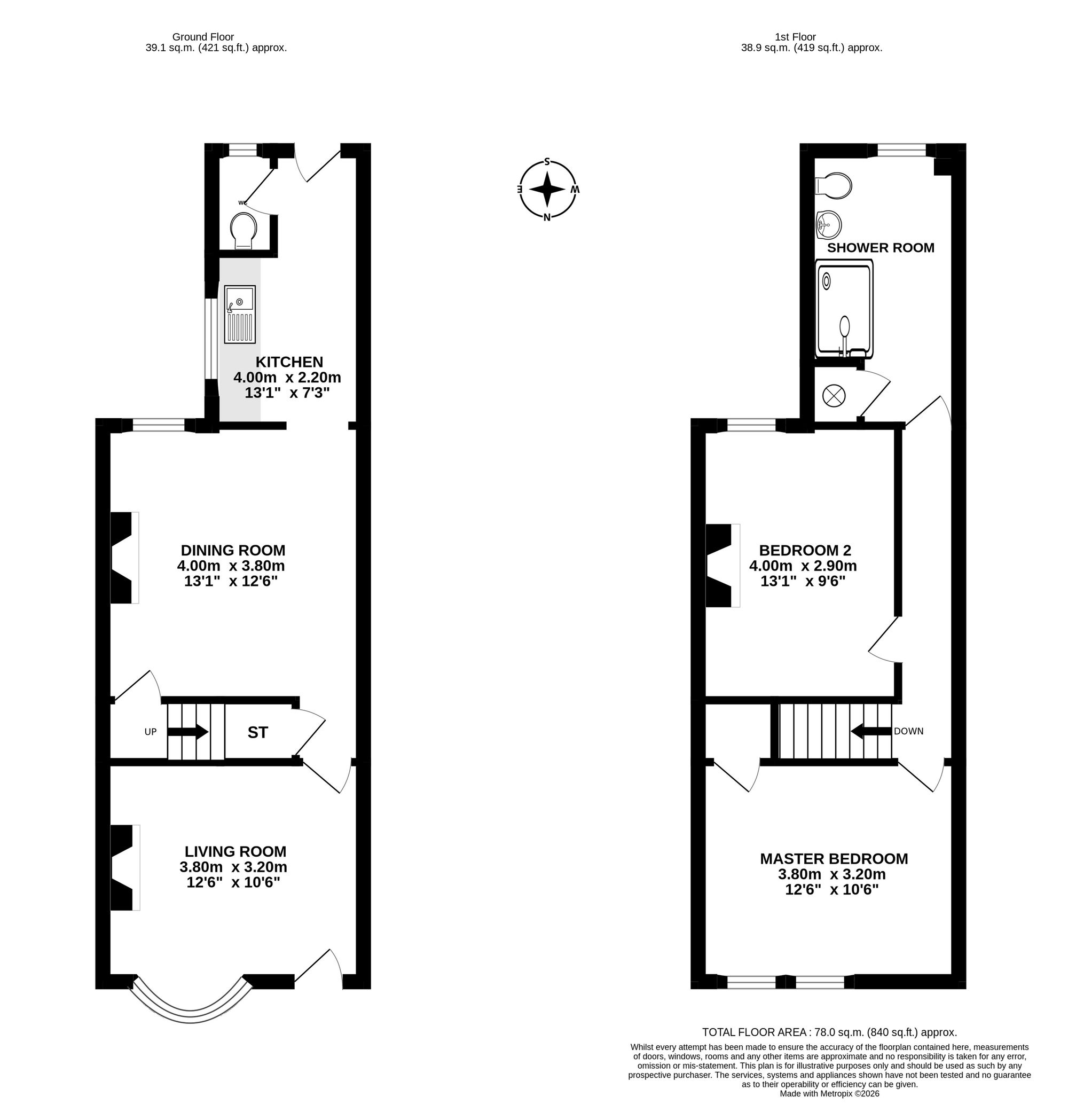12 King Street, Northwich floorplan