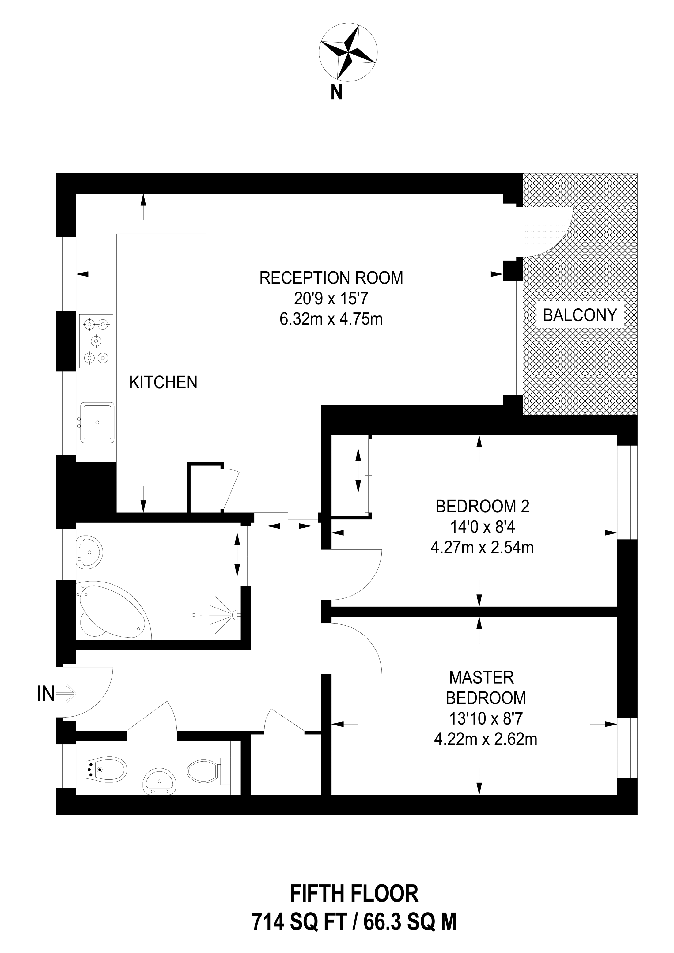 2 Bedrooms Flat to rent in Watford Close, Battersea Park SW11
