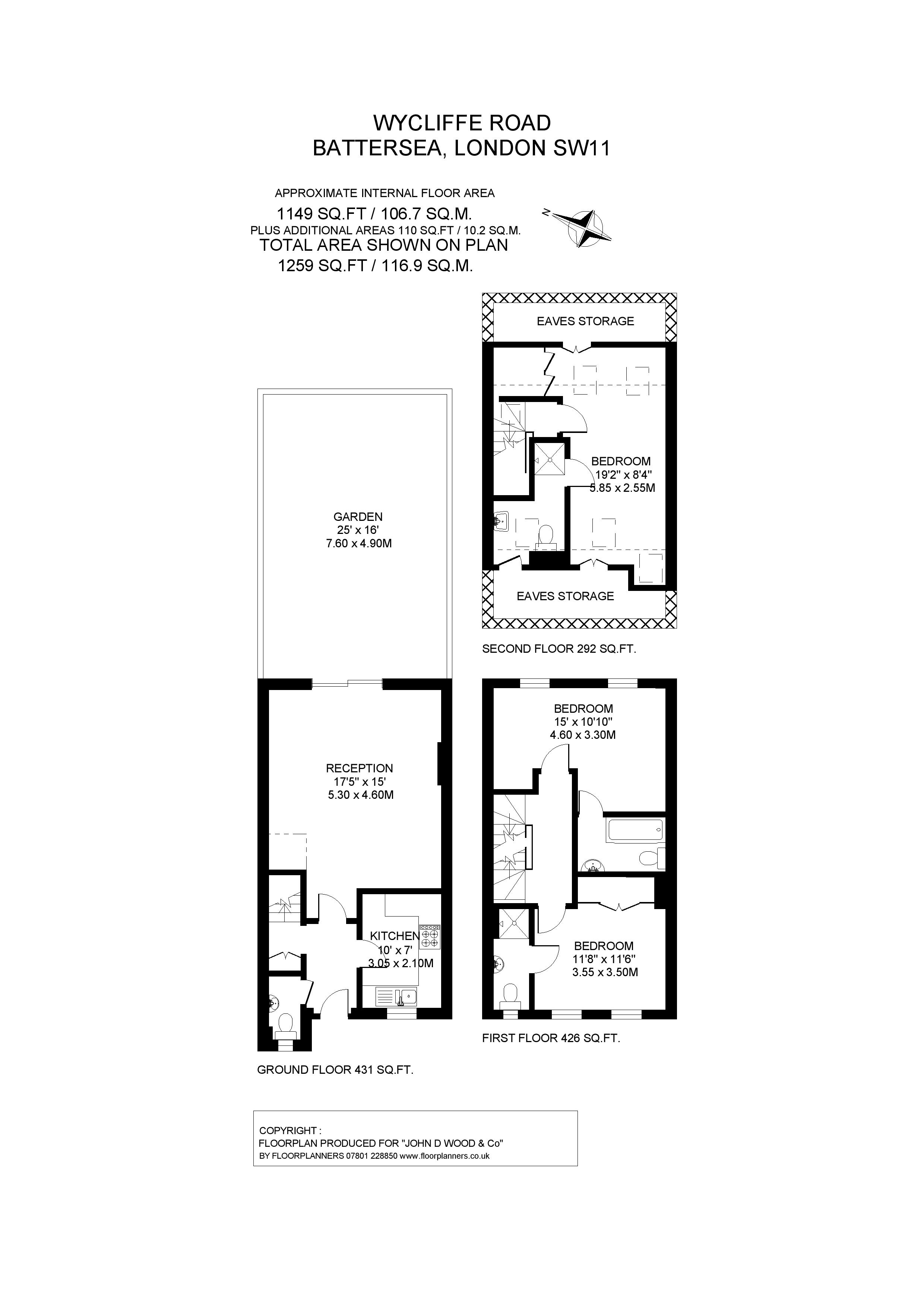 Wycliffe Road, London floorplan