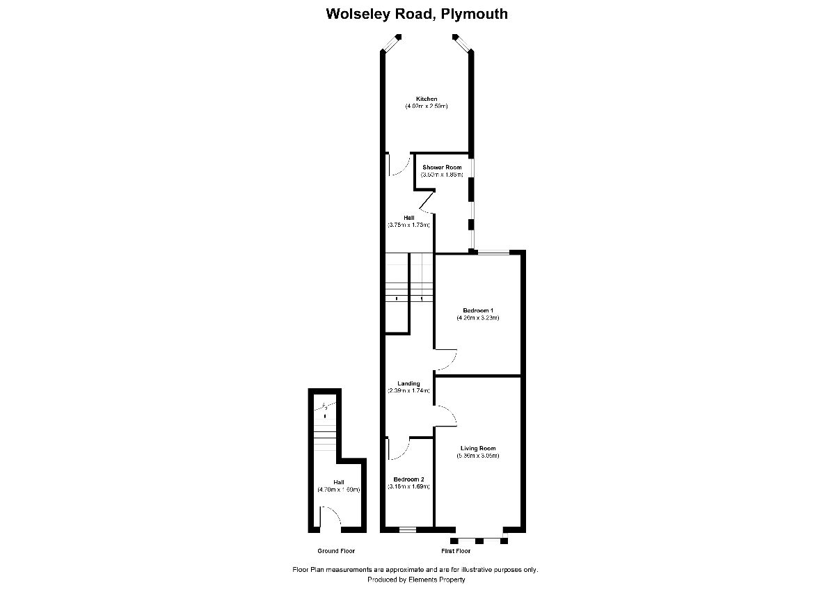 1FF, 125 Wolseley Road, Plymouth floorplan