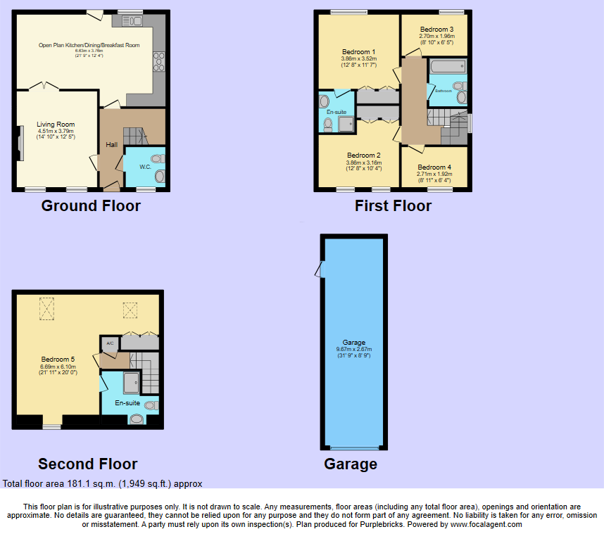 132, Nicolson Drive, Leighton Buzzard floorplan