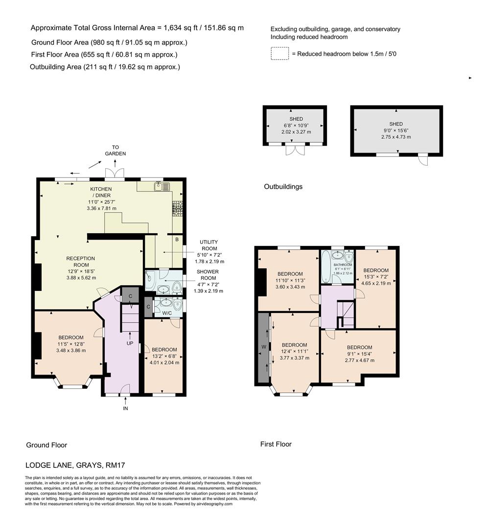 159, Lodge Lane, Grays floorplan