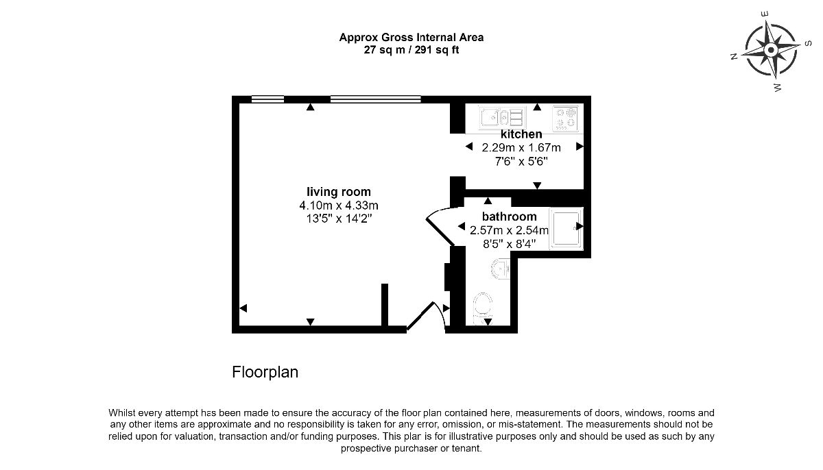 Flat 3, 22 Westgate, Rotherham floorplan