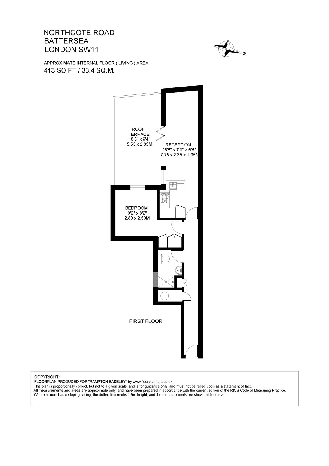 Flat 1, 82, Northcote Road, London floorplan