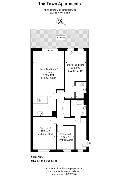 3 Bedrooms Flat to rent in Allcroft Road, London NW5