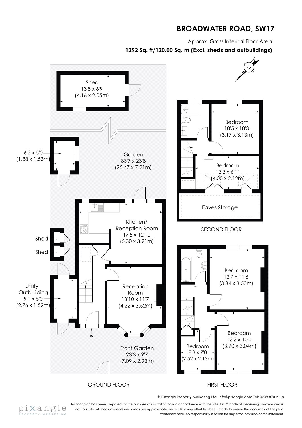 4 Bedrooms  to rent in Broadwater Road, London SW17