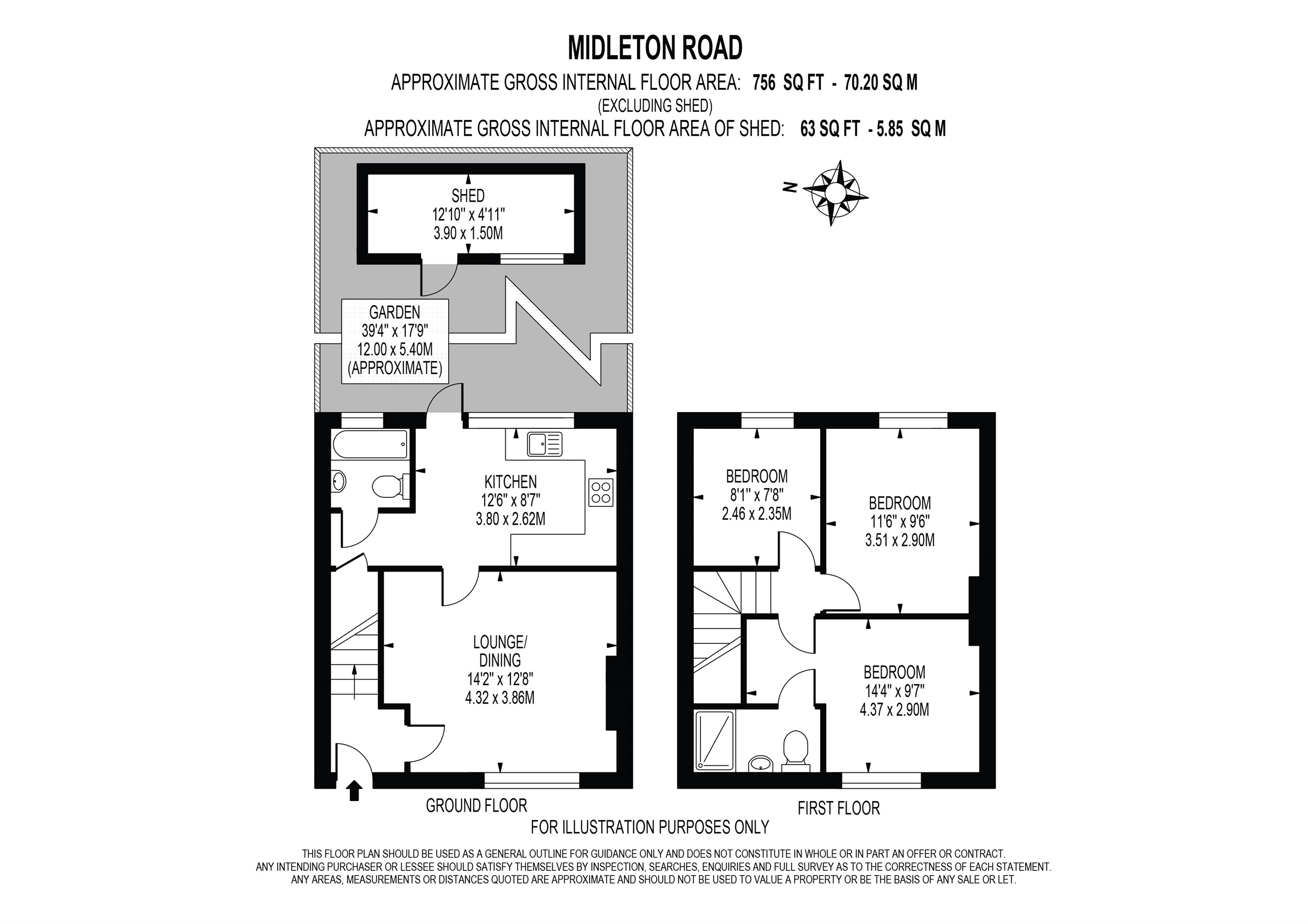 8, Midleton Road, New Malden floorplan