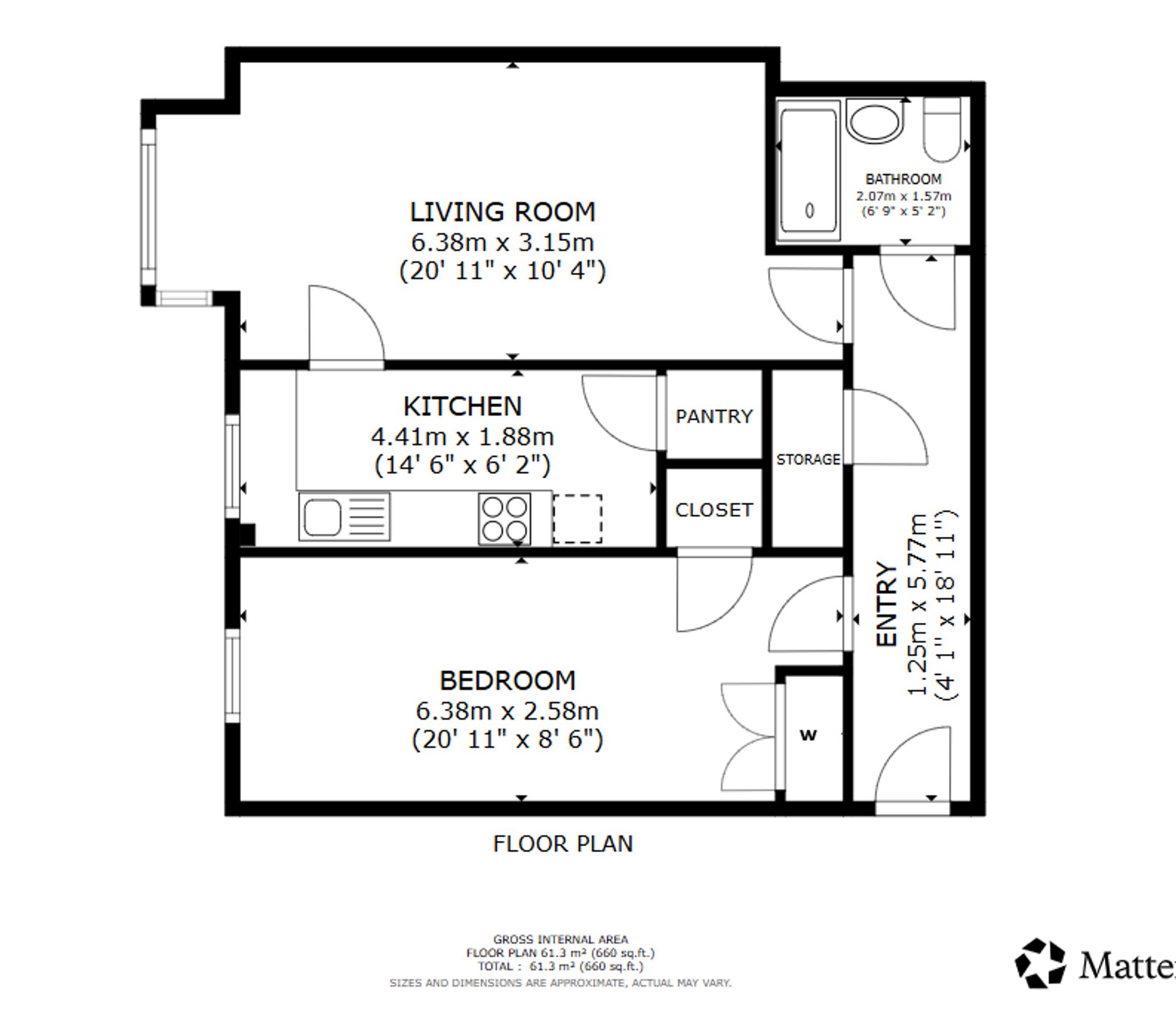 Flat 8, Elm Court, Glasgow floorplan