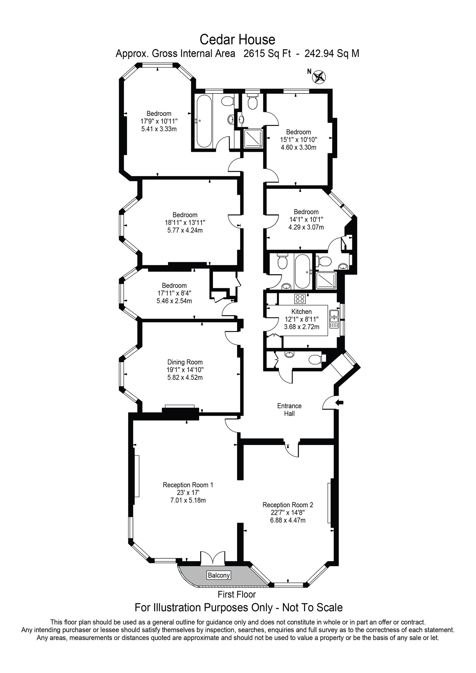 Flat 5, Cedar House Marloes Road, London floorplan