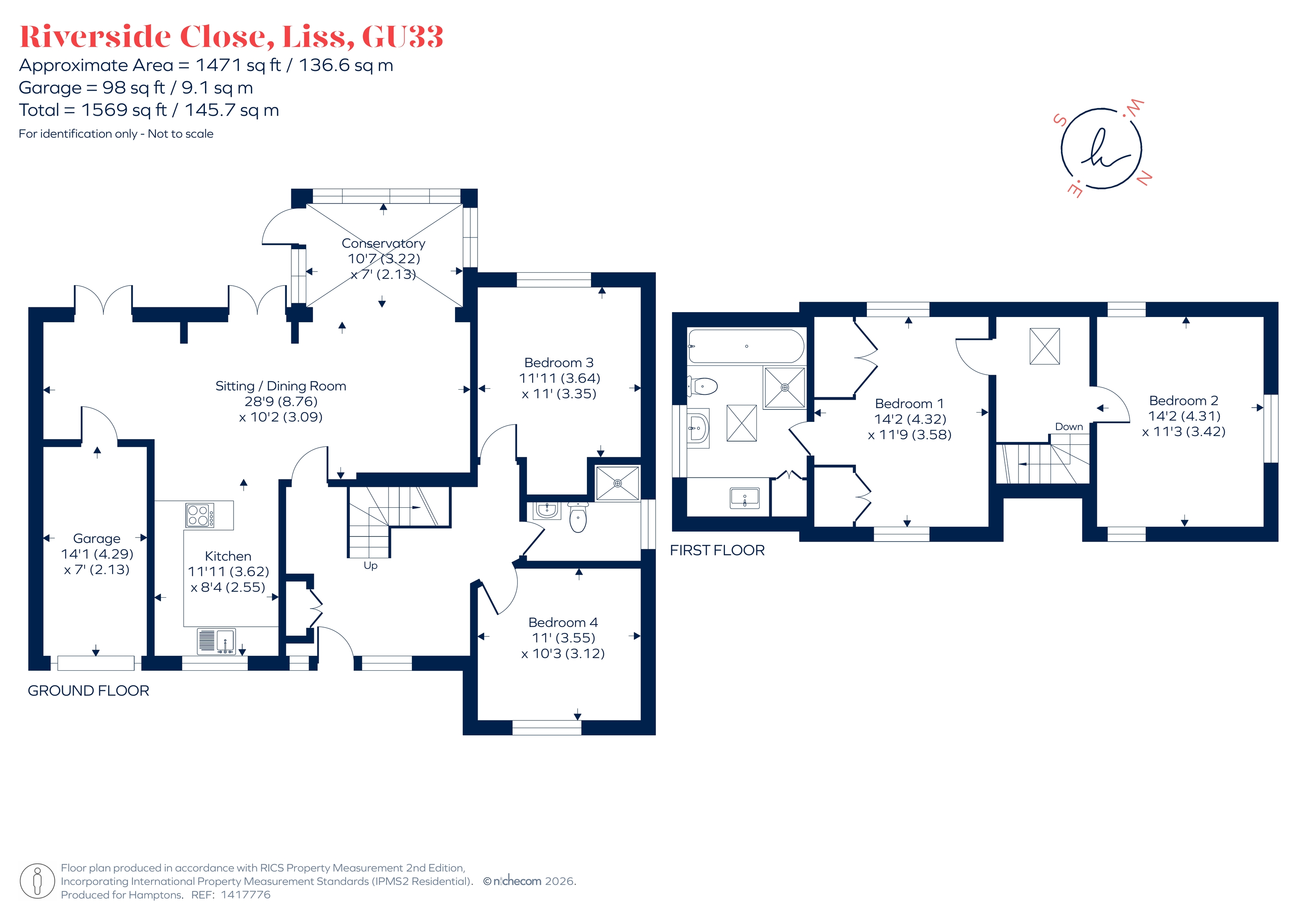 20, Riverside Close, Liss floorplan