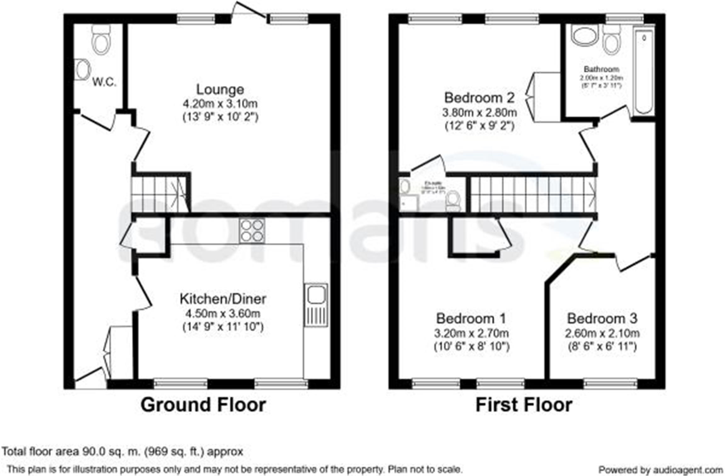 3 Bedrooms Terraced house to rent in Kempthorne Lane, Bath, Somerset BA2