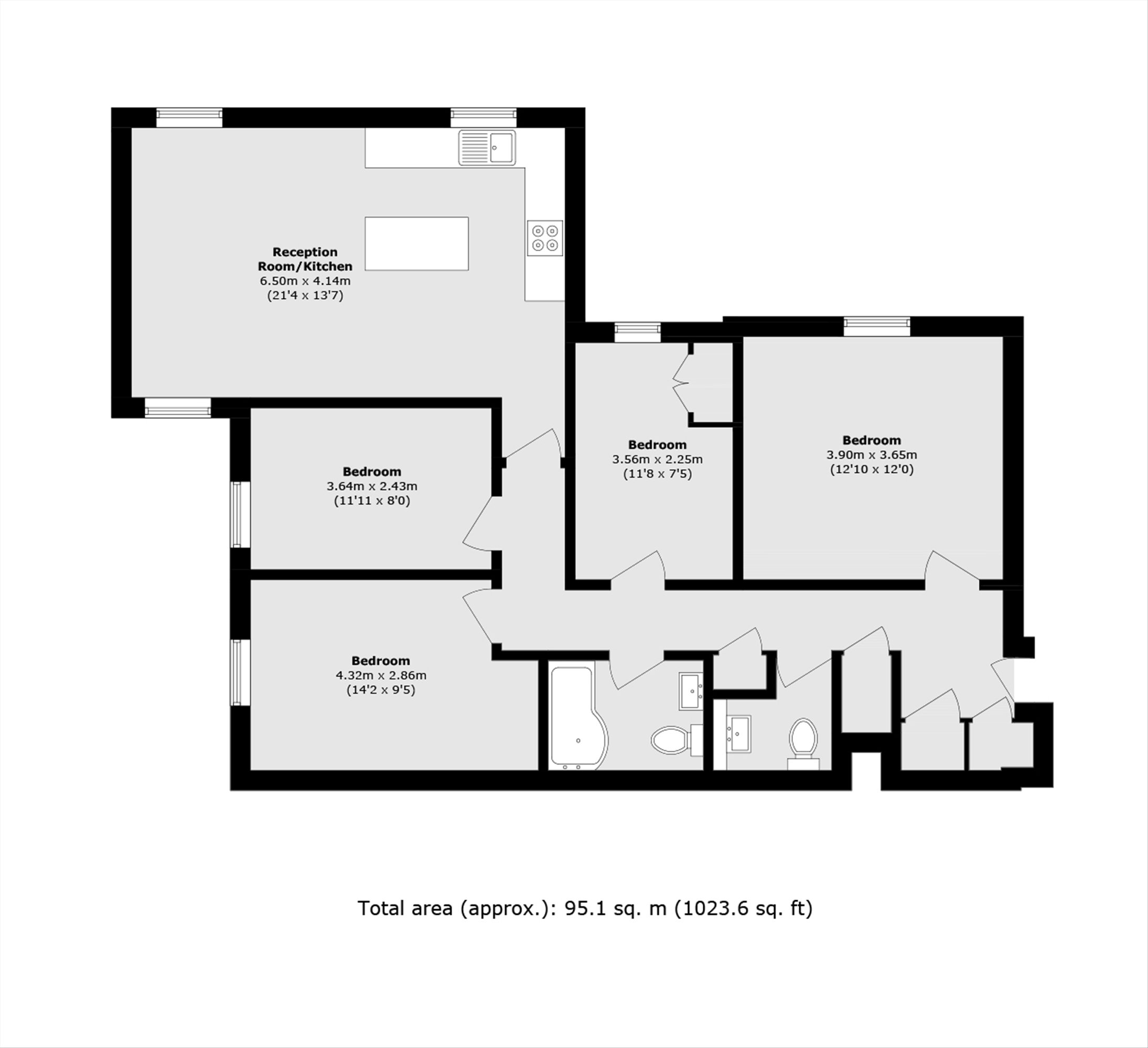 Flat 2, Chiltern House, 16, Hillcrest Road, London floorplan