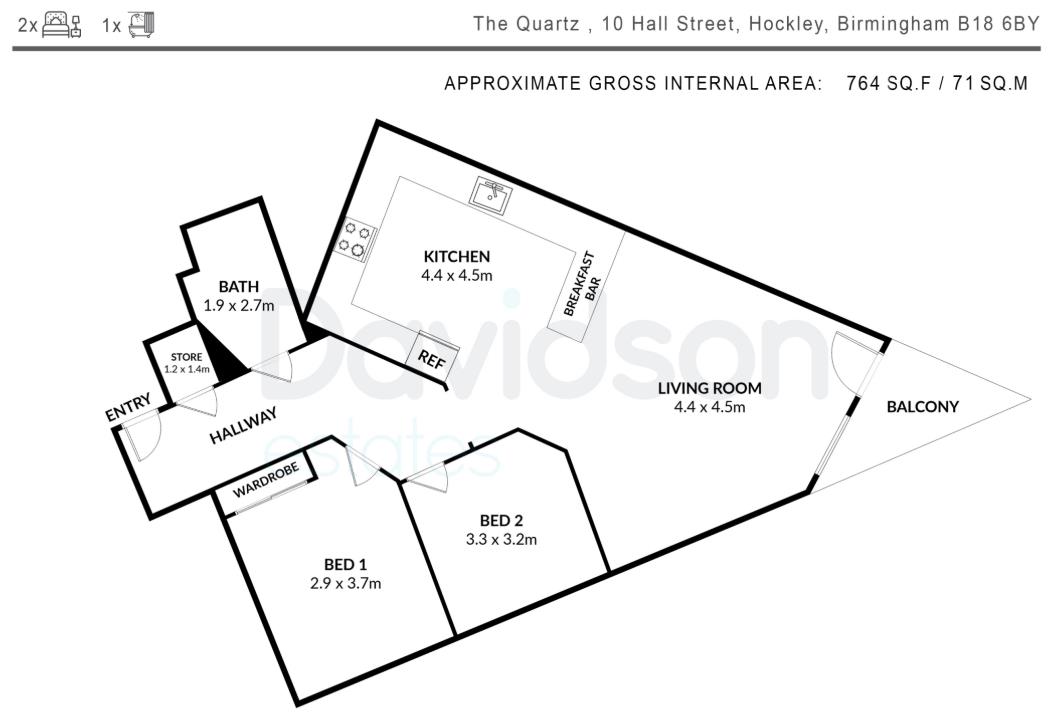 Quartz (DE), Birmingham floorplan
