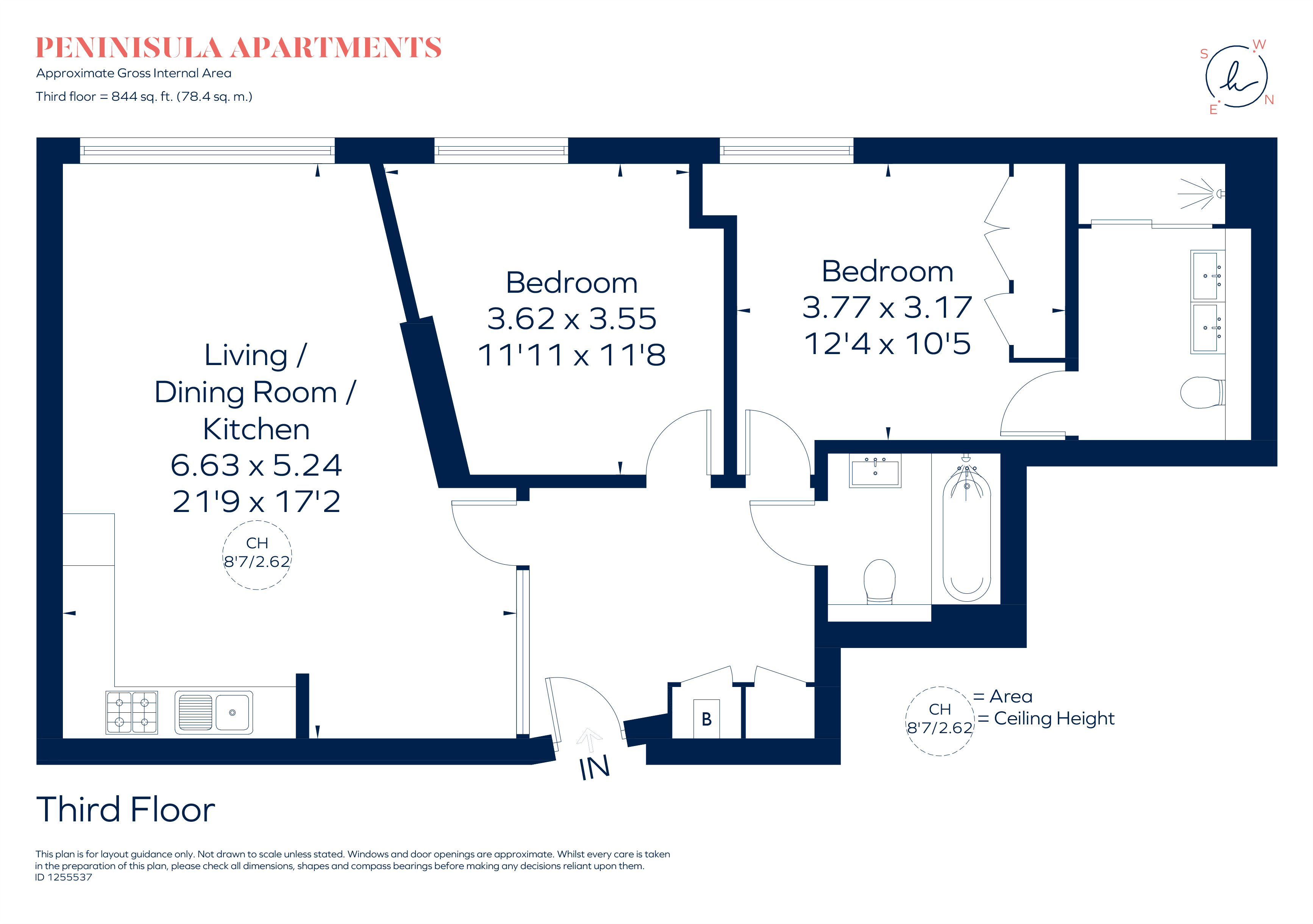 Flat 314, Peninsula Apartments, 4, Praed Street, London floorplan