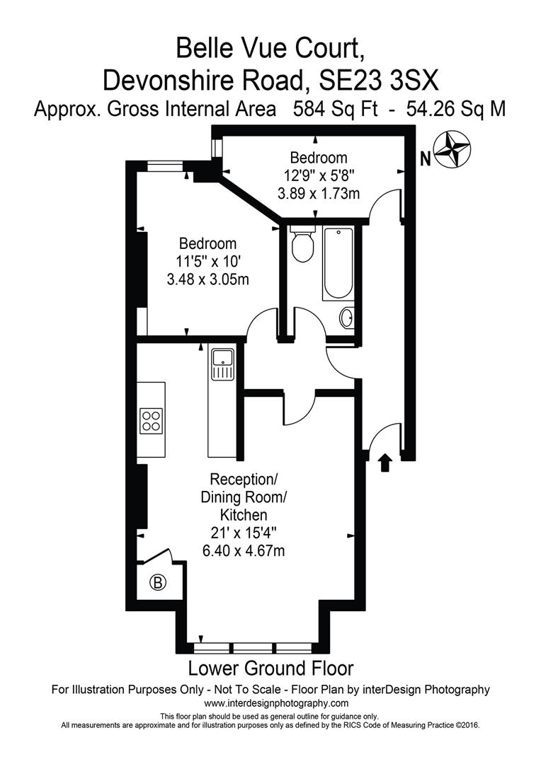 122D, 6 Belle Vue Court, Devonshire Road, London floorplan