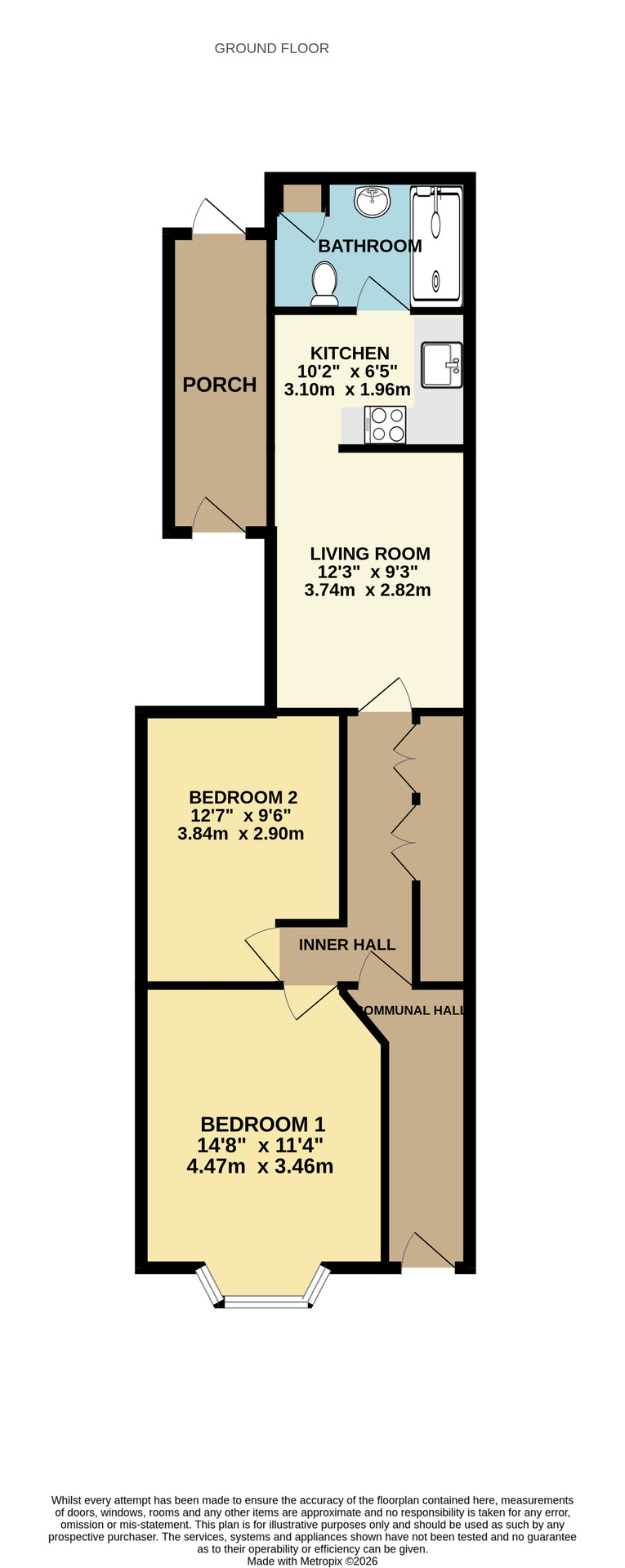 Ground Floor Flat, Portland floorplan