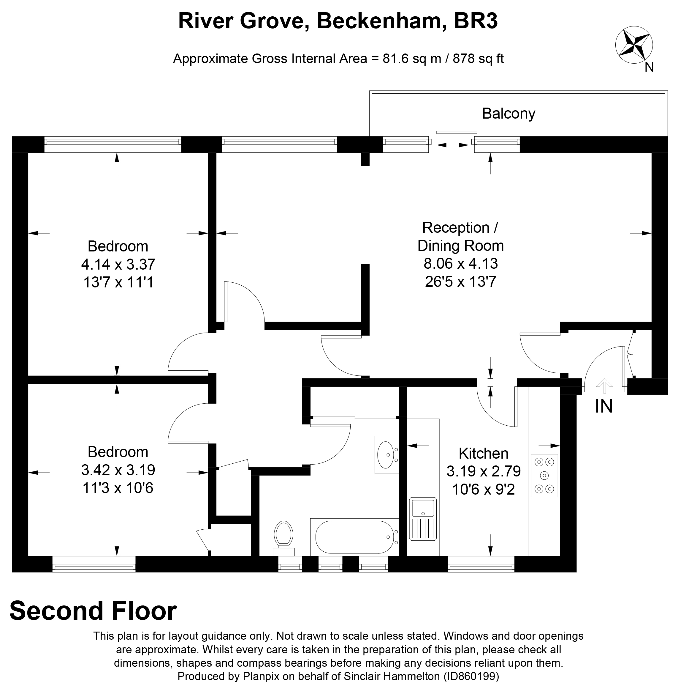 River Grove Park, Beckenham, Kent BR3, 2 bedroom flat for sale